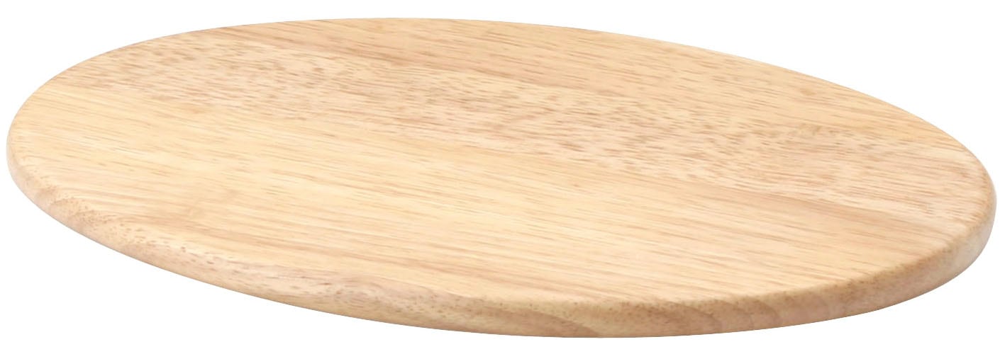 Continenta Schneidebrett, (1 St.), oval, Gummibaum 30x20x1,2cm günstig online kaufen