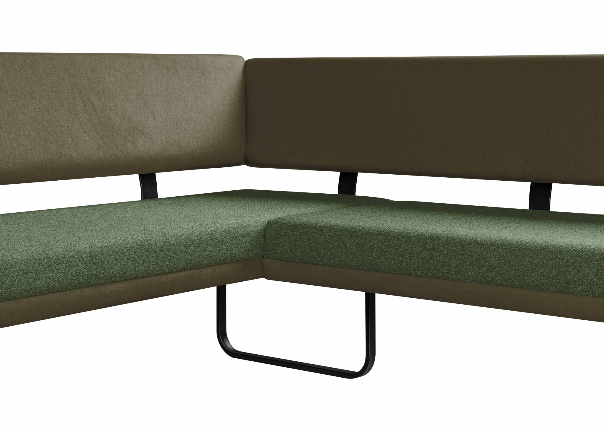 OTTO home Eckbankgruppe »Gabi Essecke, Sitzgruppe, Eckbankgruppe, Küchenbankgruppe« Set, 4tlg, 4 tlg. tlg. Gestell aus matt-schwarzem Flachmetall, stabil, 2-Stoff-Design