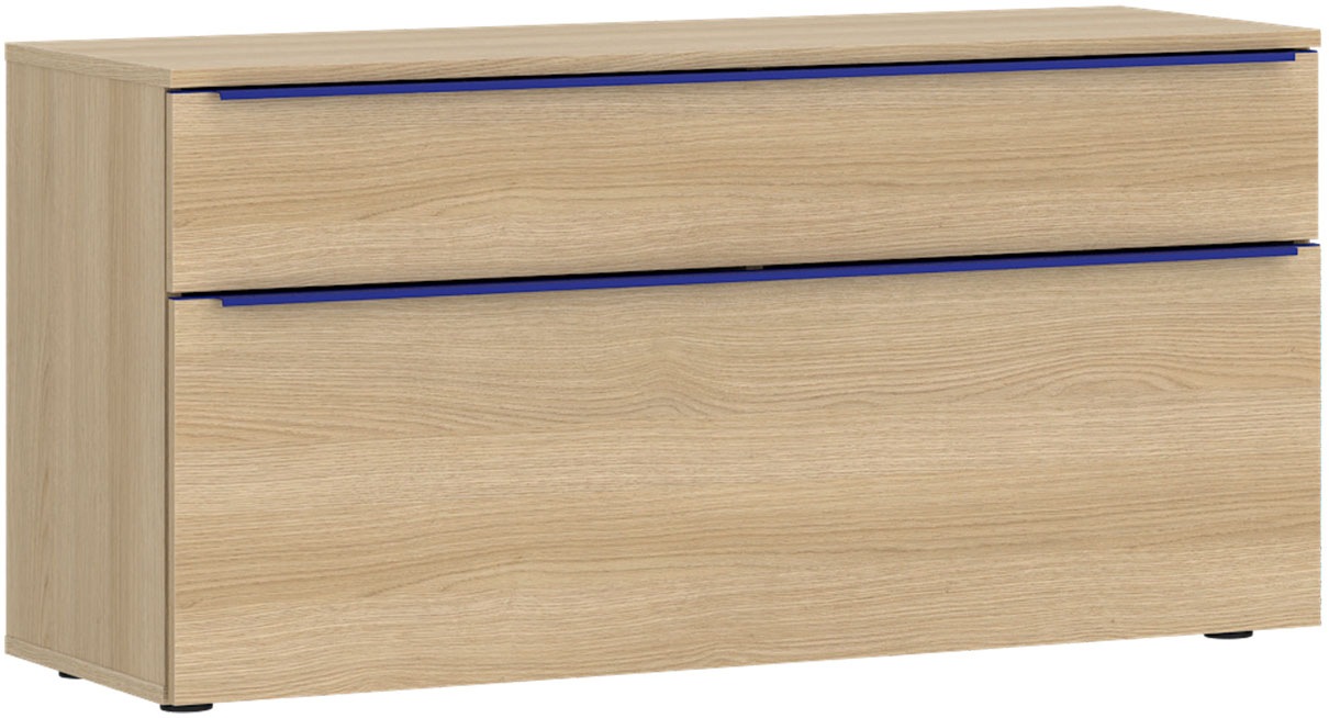 TOM TAILOR HOME »COLOR PUZZLE 3 – 1 Klappe 1 Schublade mit farbigem Griff und Füßen« Kommode, Breite 110 cm,mit Klappe und Schublade, viel Stauraum