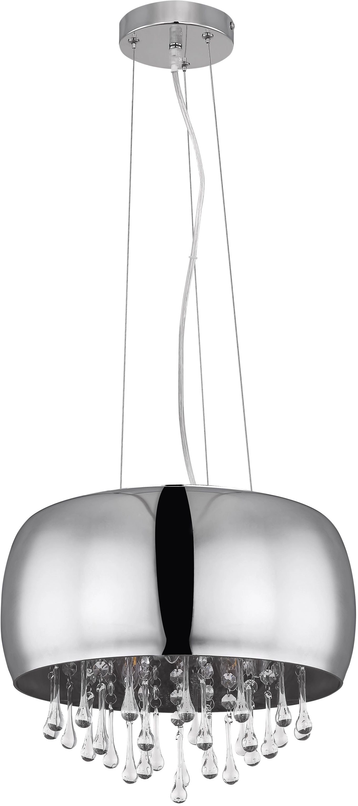 GLOBO LIGHTING Pendelleuchte »KALLA« E14 1 Stk. Kristalle, Hängeleuchte, Hängeleuchte, Wohnzimmer, Esstisch