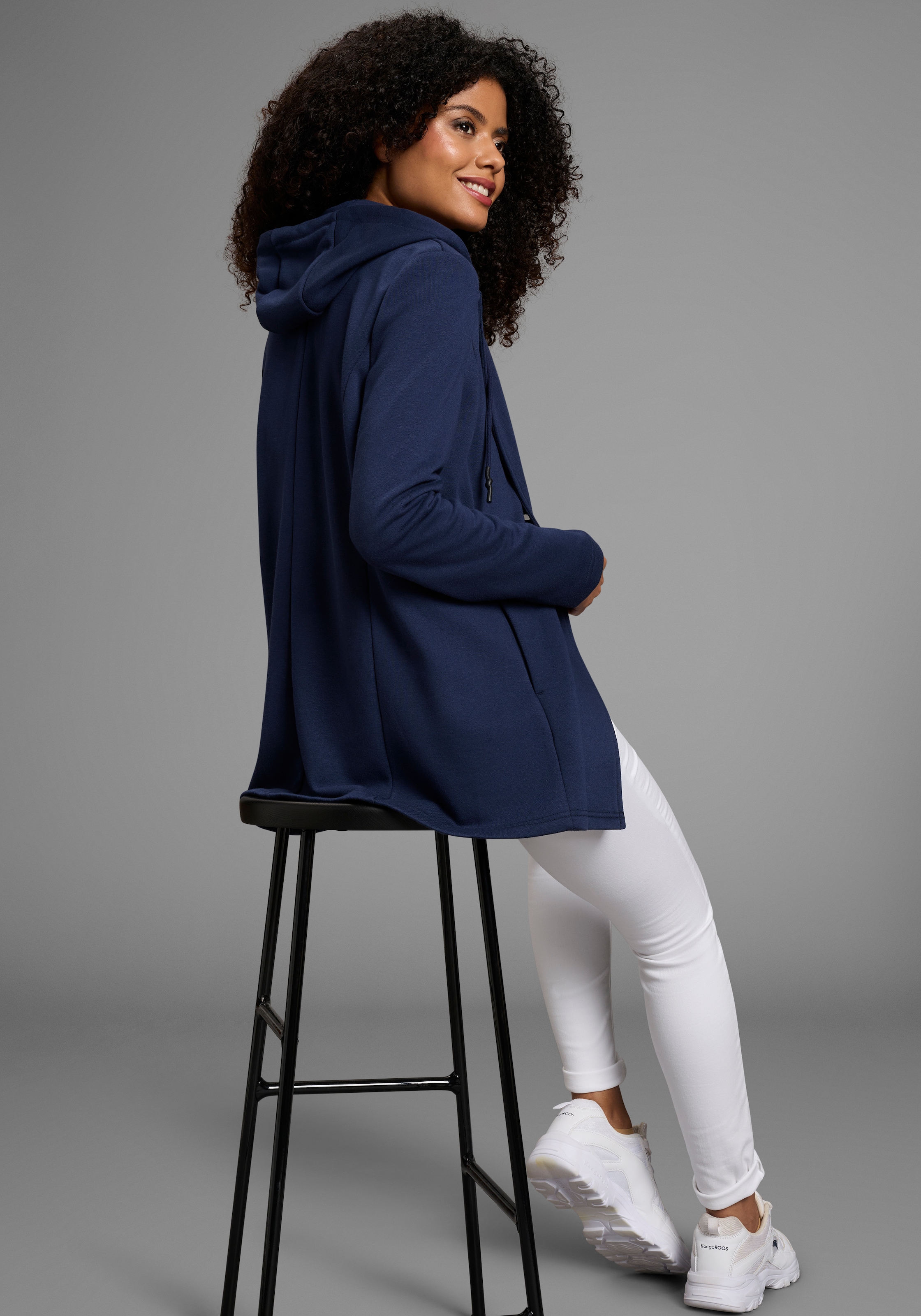 KangaROOS Sweatblazer mit abknöpfbarer Kapuze