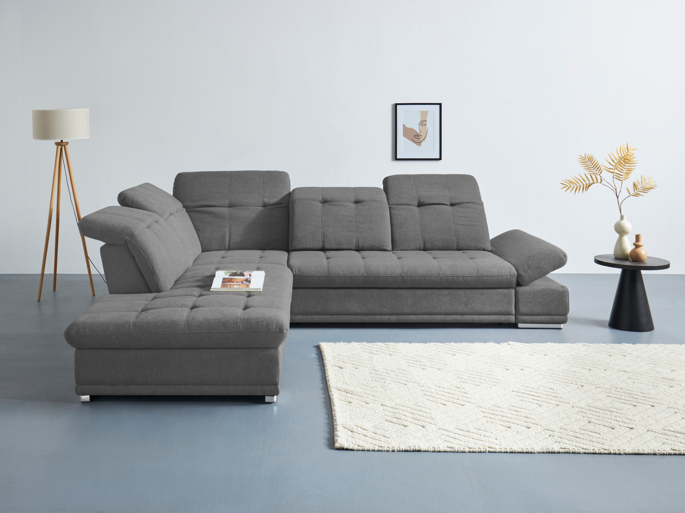 COTTA Ecksofa "Holiday L-Form mit Sitztiefen-, Armteil- und Kopfteilverstel günstig online kaufen