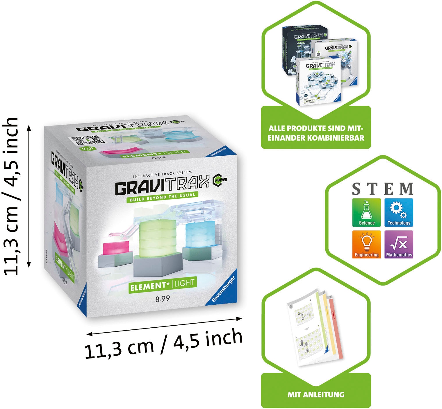Ravensburger Kugelbahn-Bausatz »GraviTrax POWER Element Light«, Made in Europe