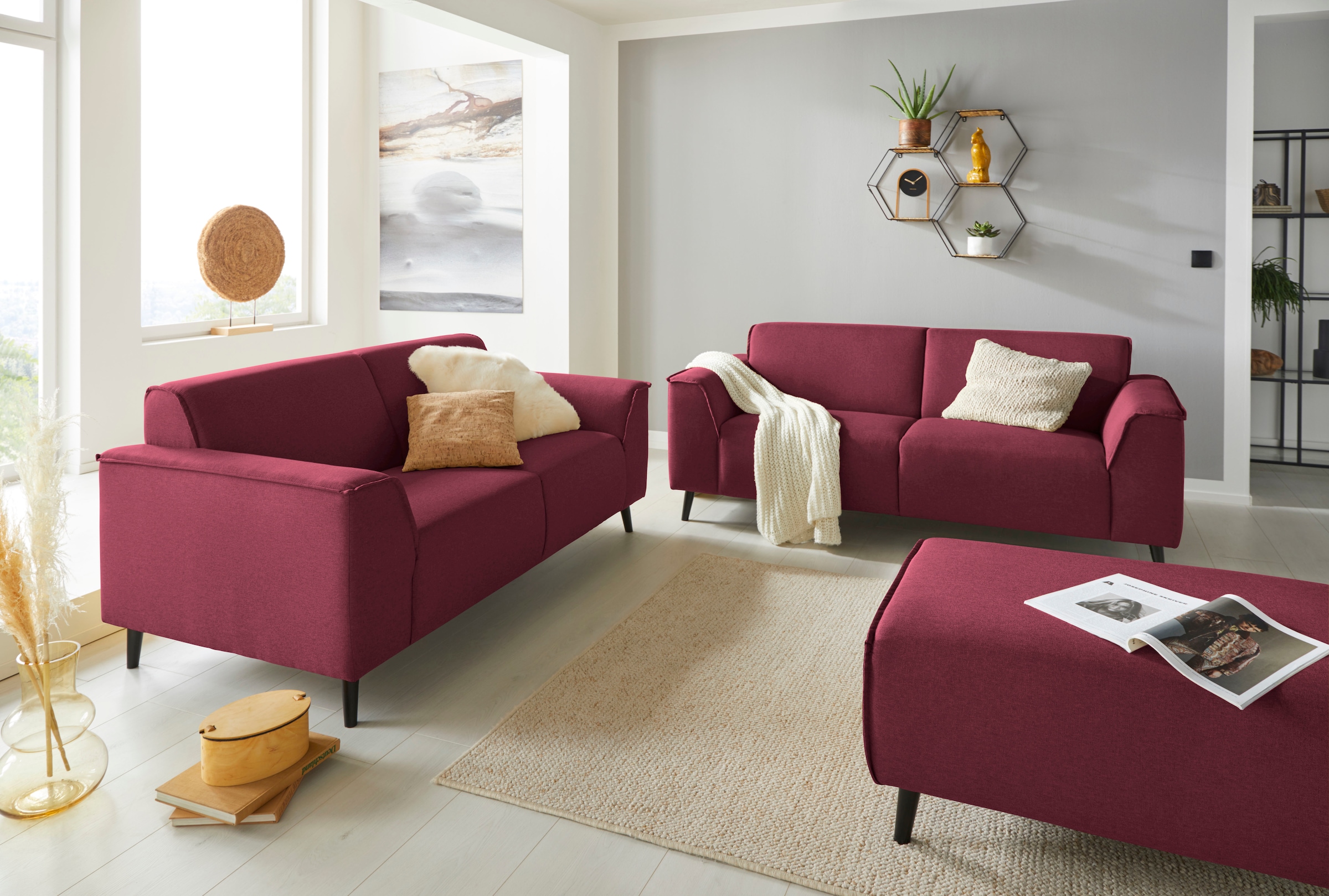 DOMO collection Hocker »Amora«, mit Federkern