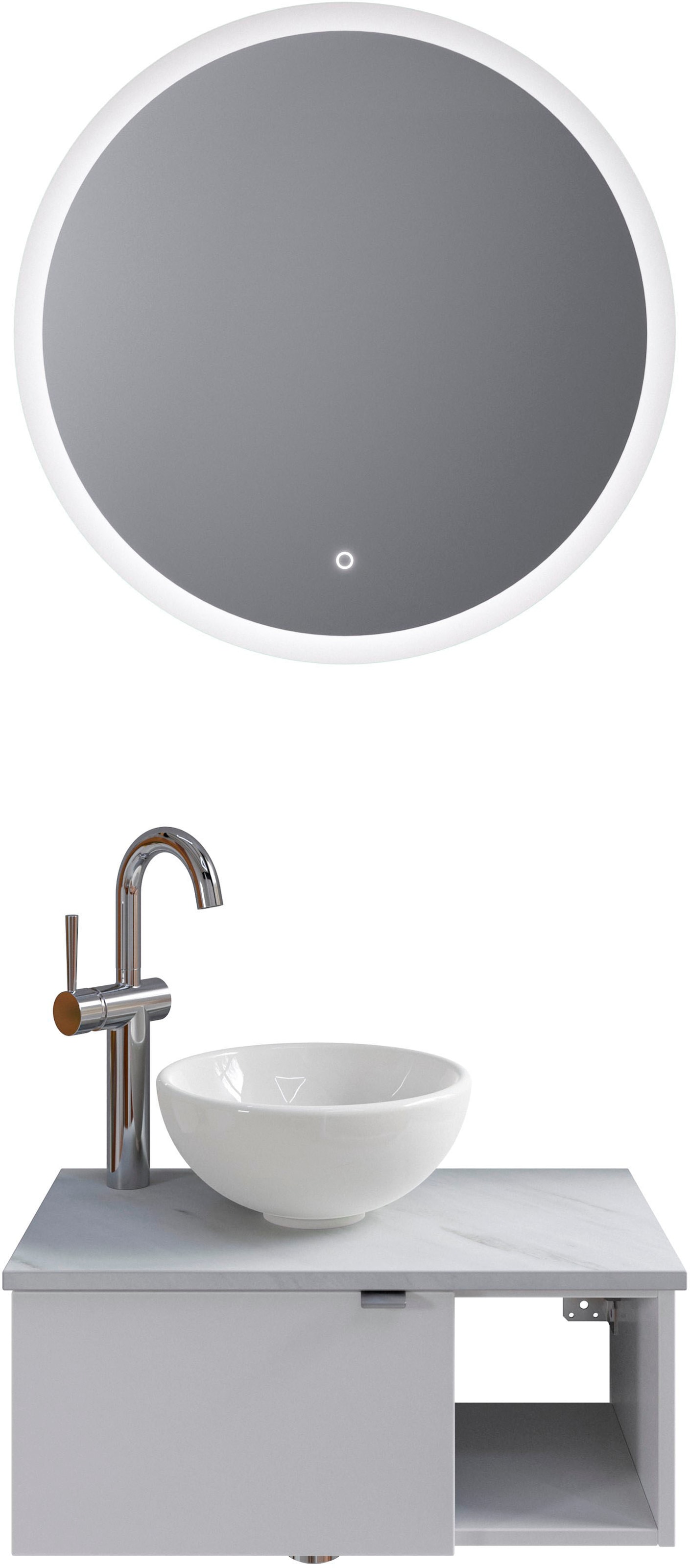 Saphir Badmöbel-Set »Serie 6915« 4 Stk. tlg. Gäste-Bad, 70 cm breit, mit LE günstig online kaufen