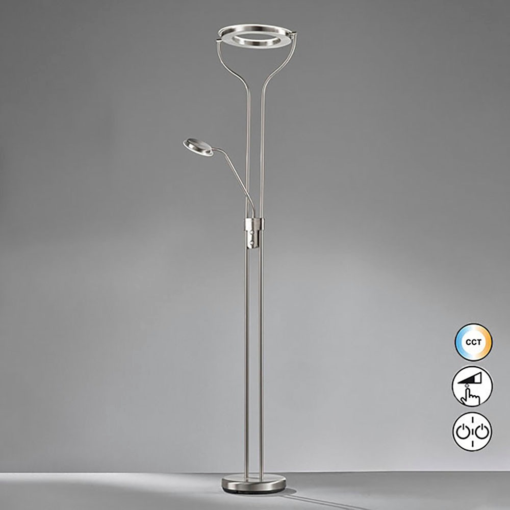 FISCHER & HONSEL Stehlampe »Davos«, Leuchtmittel LED-Modul | LED wechselbar, langlebige LED, dimmbar