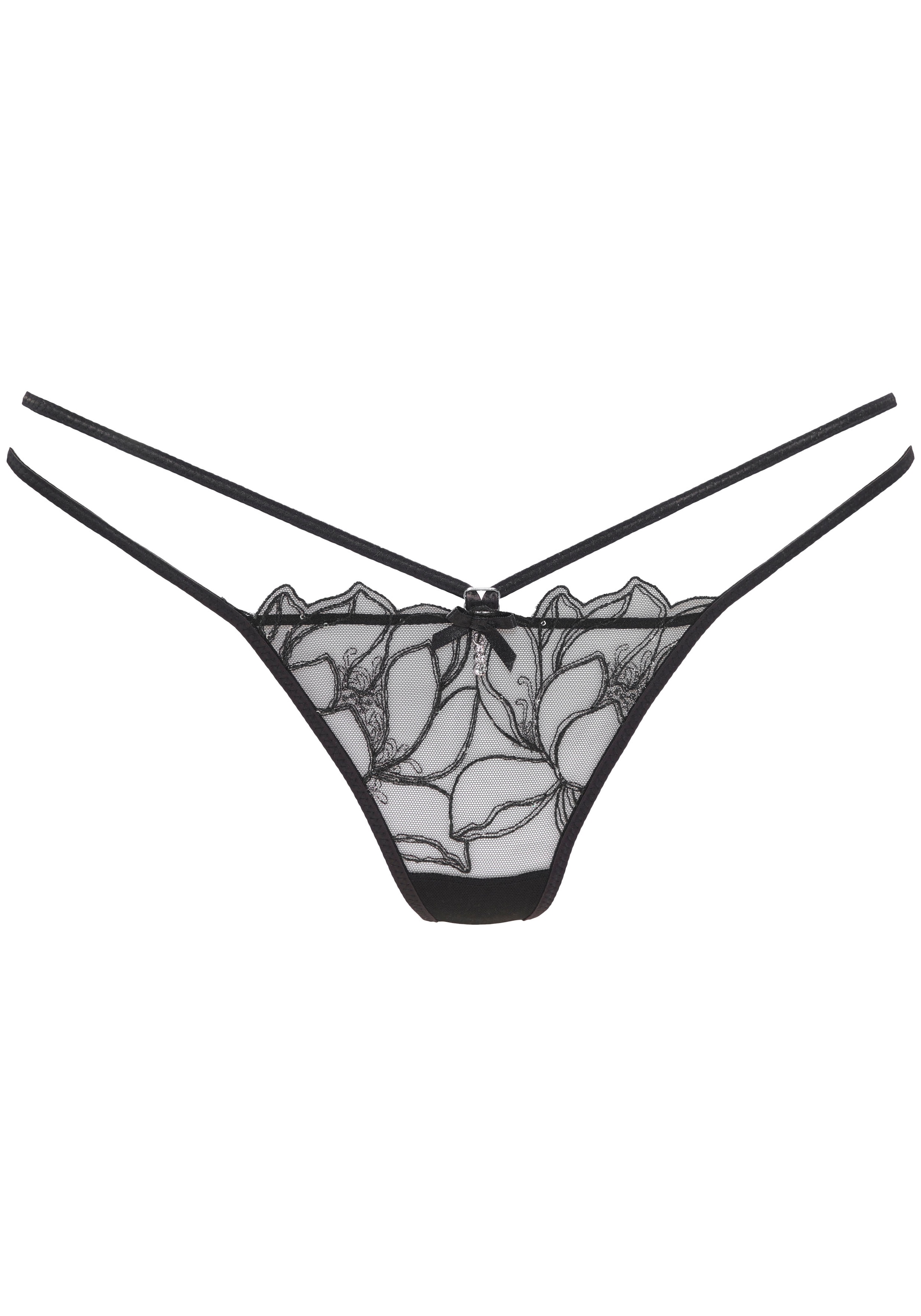 LASCANA String, mit schimmernder Spitze und aufregender Bänder-Optik