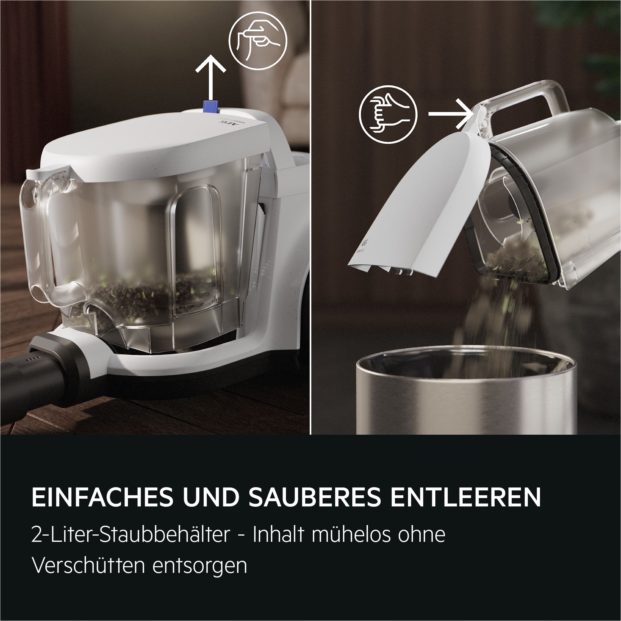 AEG Bodenstaubsauger »CLEAN 5000 BEUTELLOSER STAUBSAUGER (AL51C1LDB)« 1000 W beutellos Kraftvolle Reinigung mit waschbarem HEPA‑Filter für sauberere Luft