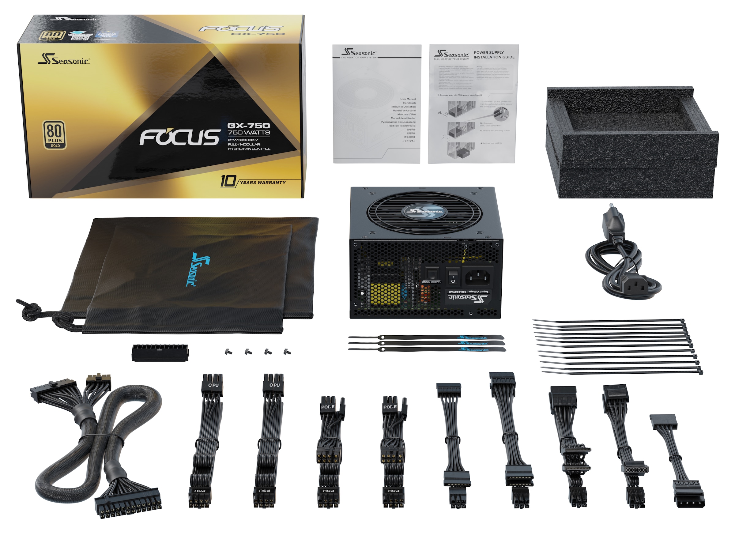 Seasonic PC-Netzteil »FOCUS-GX-750«, (1 St.), 80+ Gold