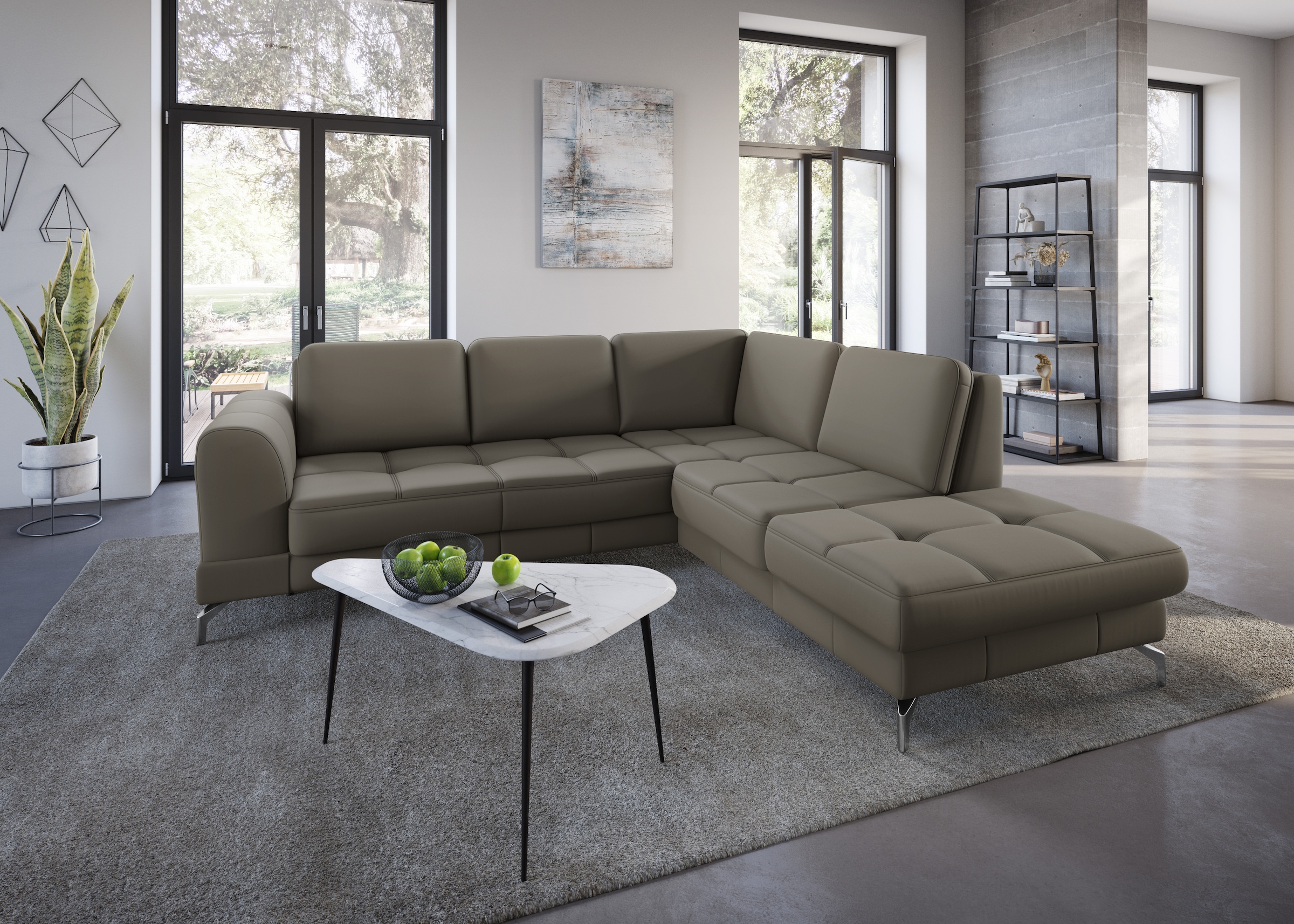 sit&more Ecksofa "Bendigo L-Form", inklusive Sitztiefenverstellung, Bodenfr günstig online kaufen