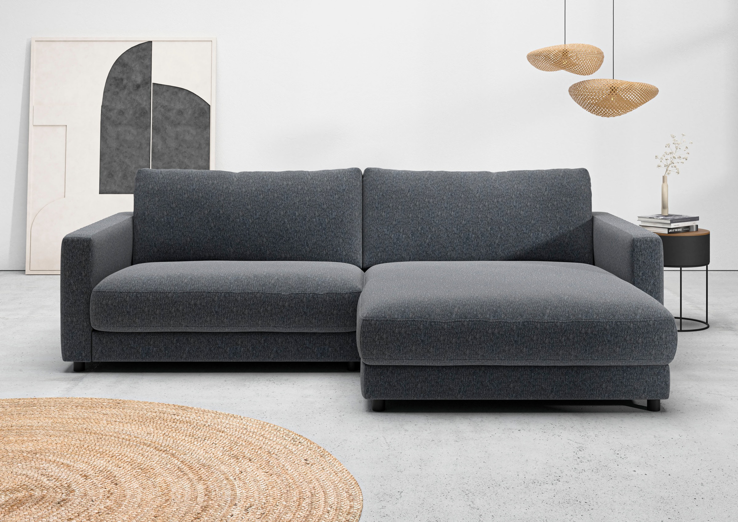 Home affaire Ecksofa »Ecksofa Jiro, L-Form, große Sitztiefe, Breite 265 cm« günstig online kaufen
