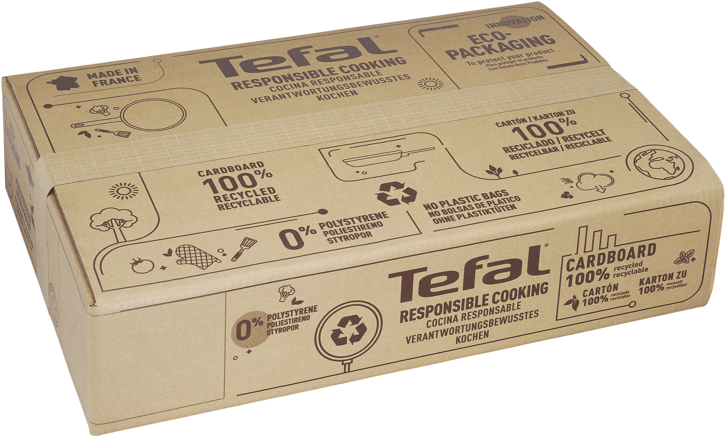 Tefal Bratpfanne »Ultimate On Induktion, Thermo-Signal bei idealer Brattemperatur«, Aluminium, (1 tlg.), Titanium Antihaftbeschichtung, für alle Herdarten geeignet