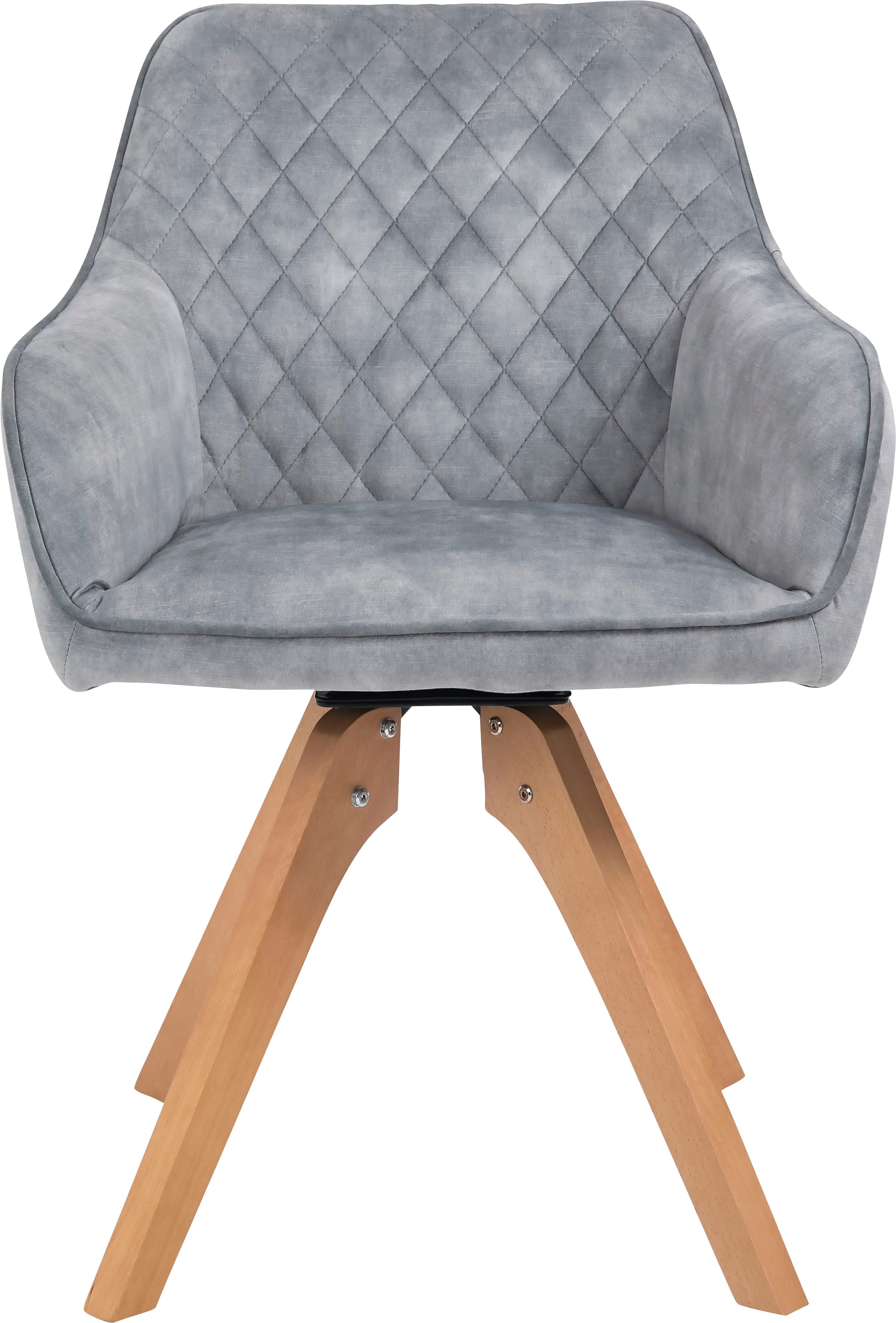 SalesFever Essgruppe »Stilvolle Essgruppe«, 5-teiliges Set: Samtverlours-Stühle, 180° drehbar, Tischbreite 180 cm