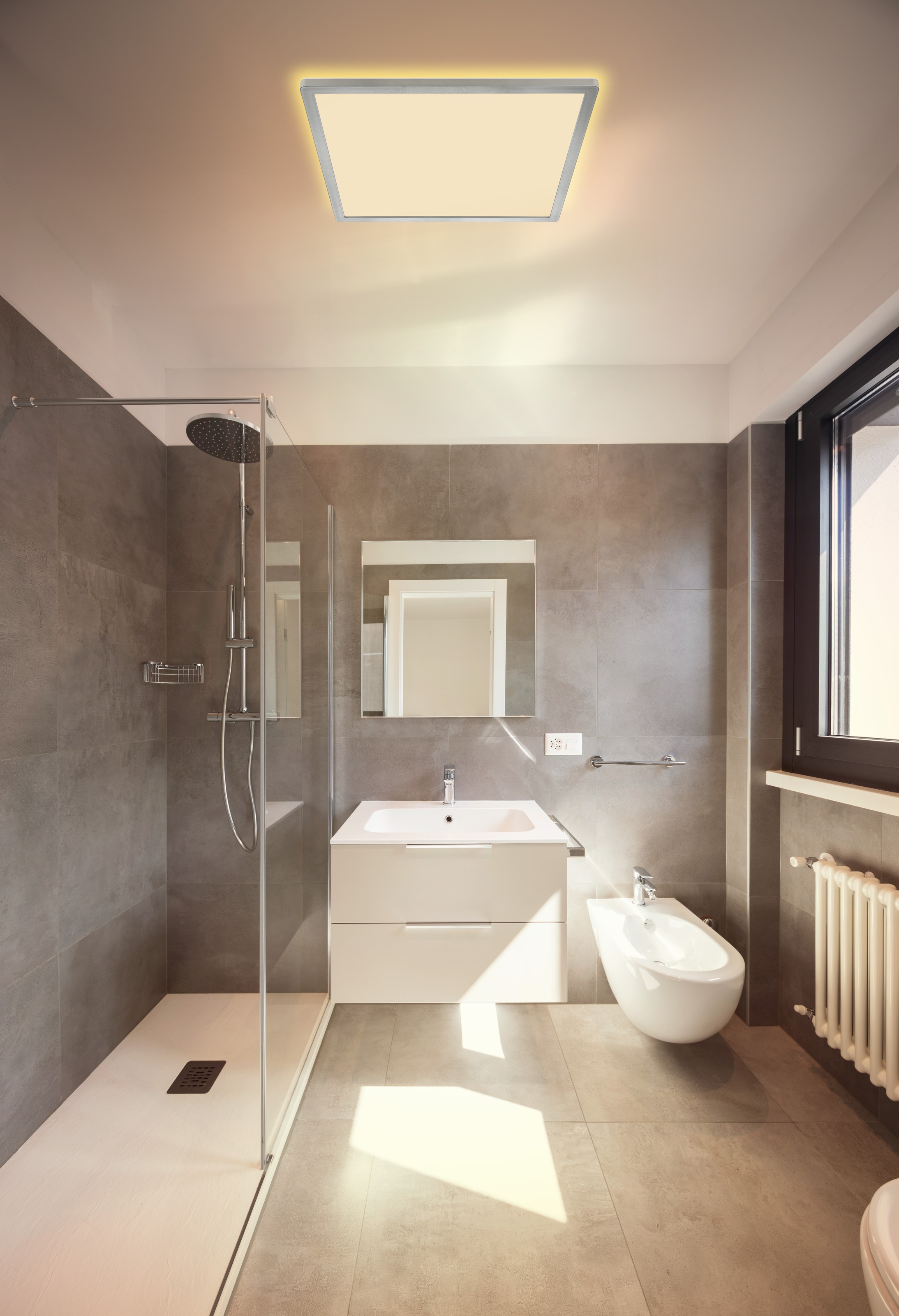 GLOBO LIGHTING LED Deckenleuchte »SAPANA« LED-Modul 1 Stk. Warmweiß Deckenlampe/Quadrat/Wohnzimmer/Schlafzimmer/modern