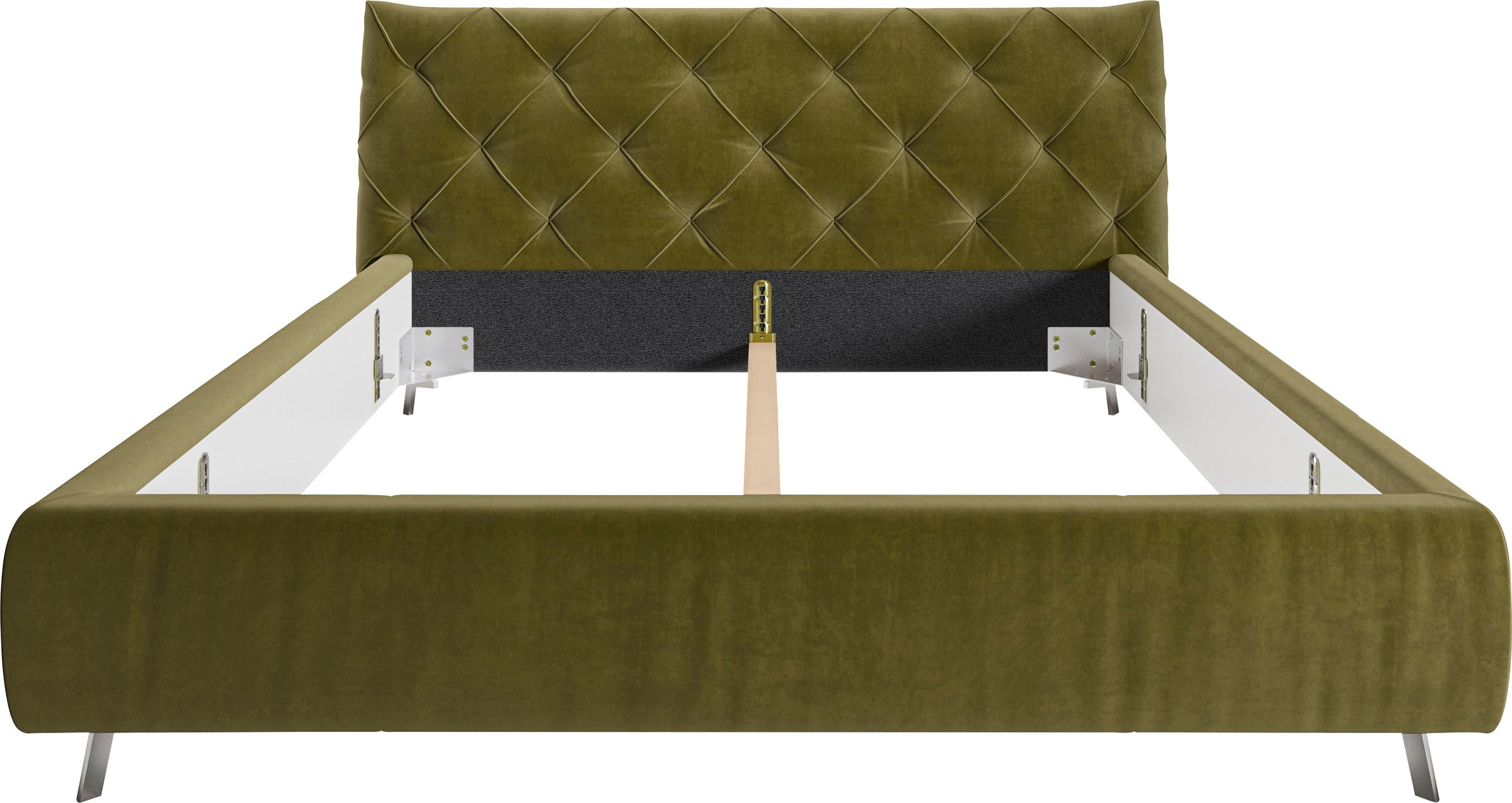 Home affaire Polsterbett »Elloree in 4 Breiten bis 200cm, auch in Leder« Kopfteilhöhe 105cm, belastbar bis 280 kg, auch in Überlänge 220cm