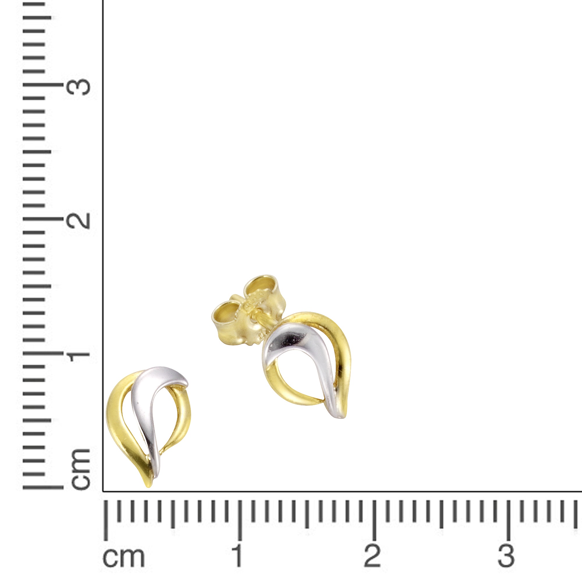 Vivance Paar Ohrstecker »333 Gold zweifarbig«