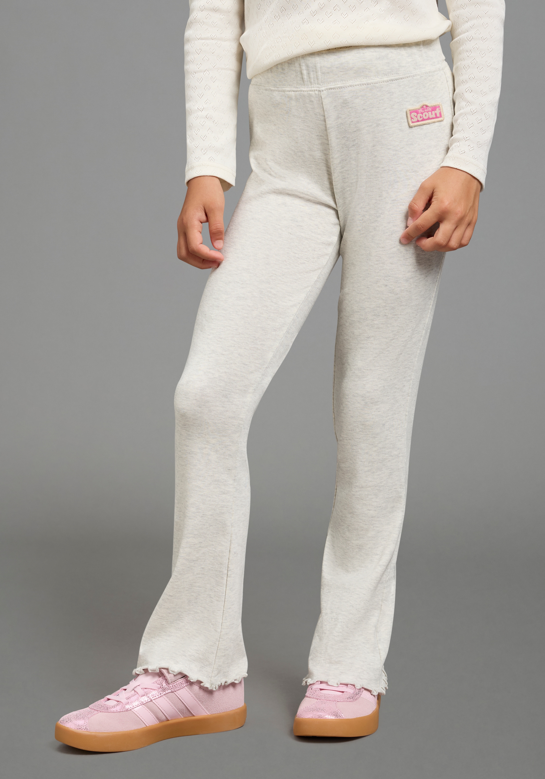 Scout Schlaghose »3er Packung Schlag-Leggings - NEU von SCOUT«  ausgestellte Passform, für Mädchen, mit Badge-Applikation