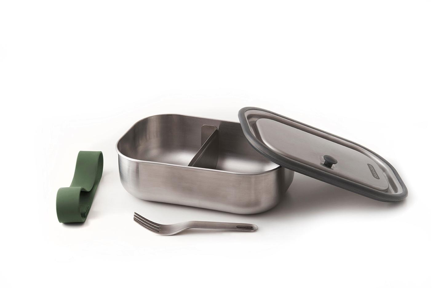 black+blum Lunchbox 1 Stk. tlg. mit Silikon-Ventil, Gabel und Gurt, 1000 ml günstig online kaufen