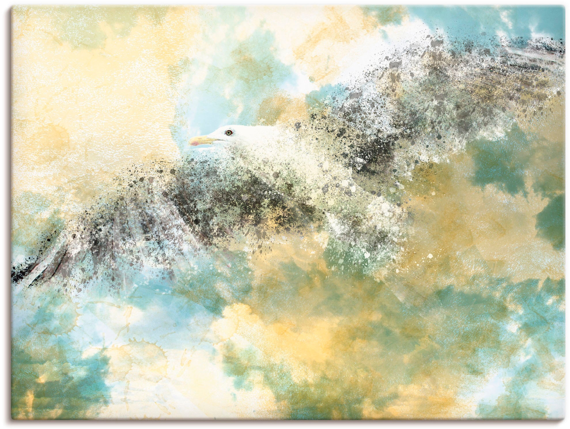 Artland Wandbild »Verschwindende Möwe« Vögel 1 Stk. tlg. als Alubild, Outdo günstig online kaufen