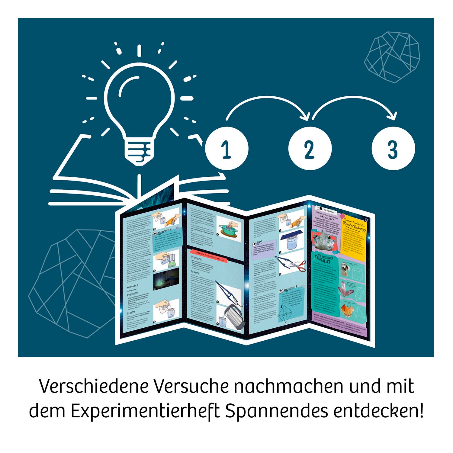 Kosmos Experimentierkasten »Nachtleuchtender Kristall-Schatz« Made in Germany
