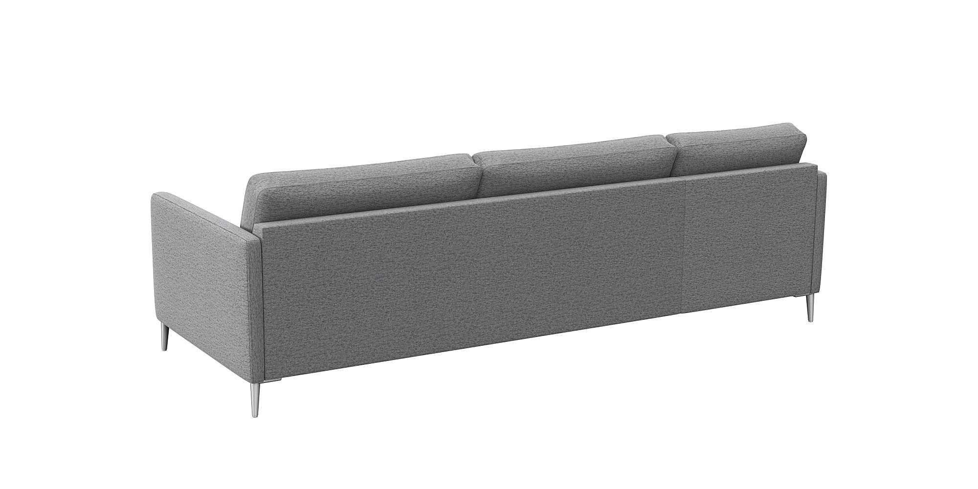 FLEXLUX Ecksofa »Fiore, L-Form, bequem und komfortabel durch hochwertigem Sitzaufbau«, schmale Armlehnen, Kaltschaum, Füße Alu