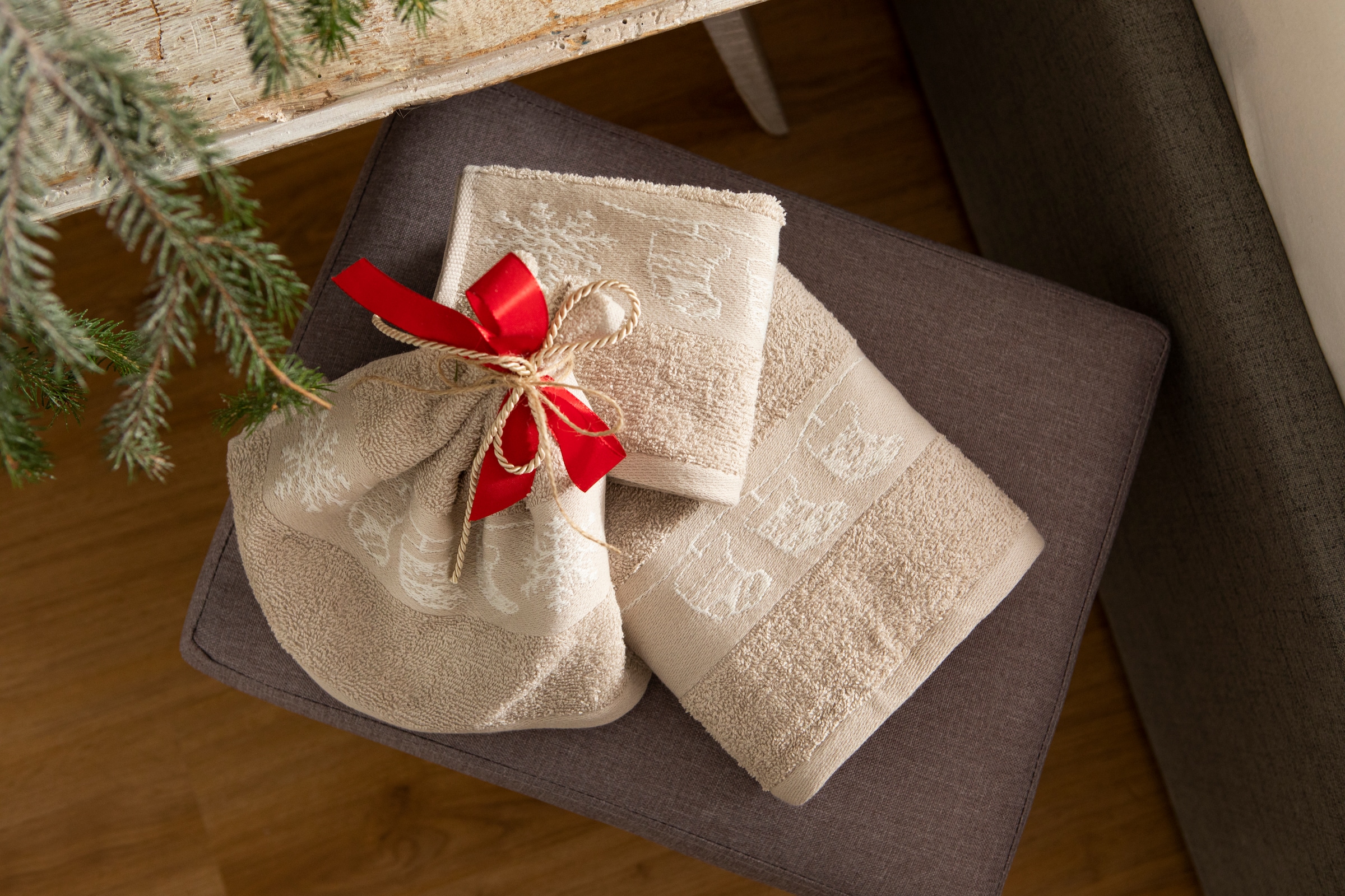 my home Bordüre, mit Set tlg., Handtuch 100% Online-Shop bestellen im Walkfrottee, weihnachtliches Baumwolle & Set, Handtuchset, Sternen »Weihnachten«, 3