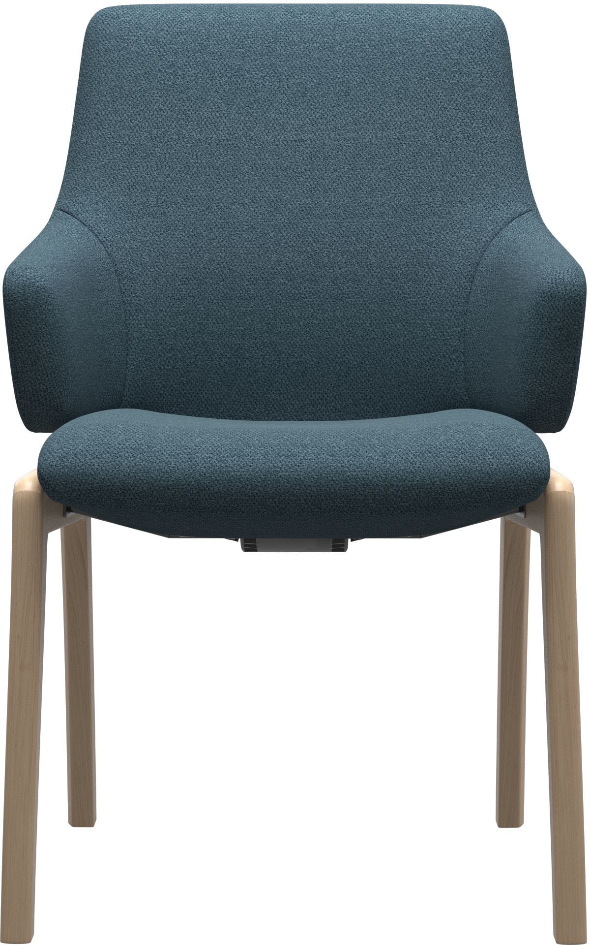 Stressless® Polsterstuhl »Laurel«, ROHLEDER Stoff Q2 FARON, Low Back mit Armlehne, Größe L, abgerundete Beine in Eiche gekalkt