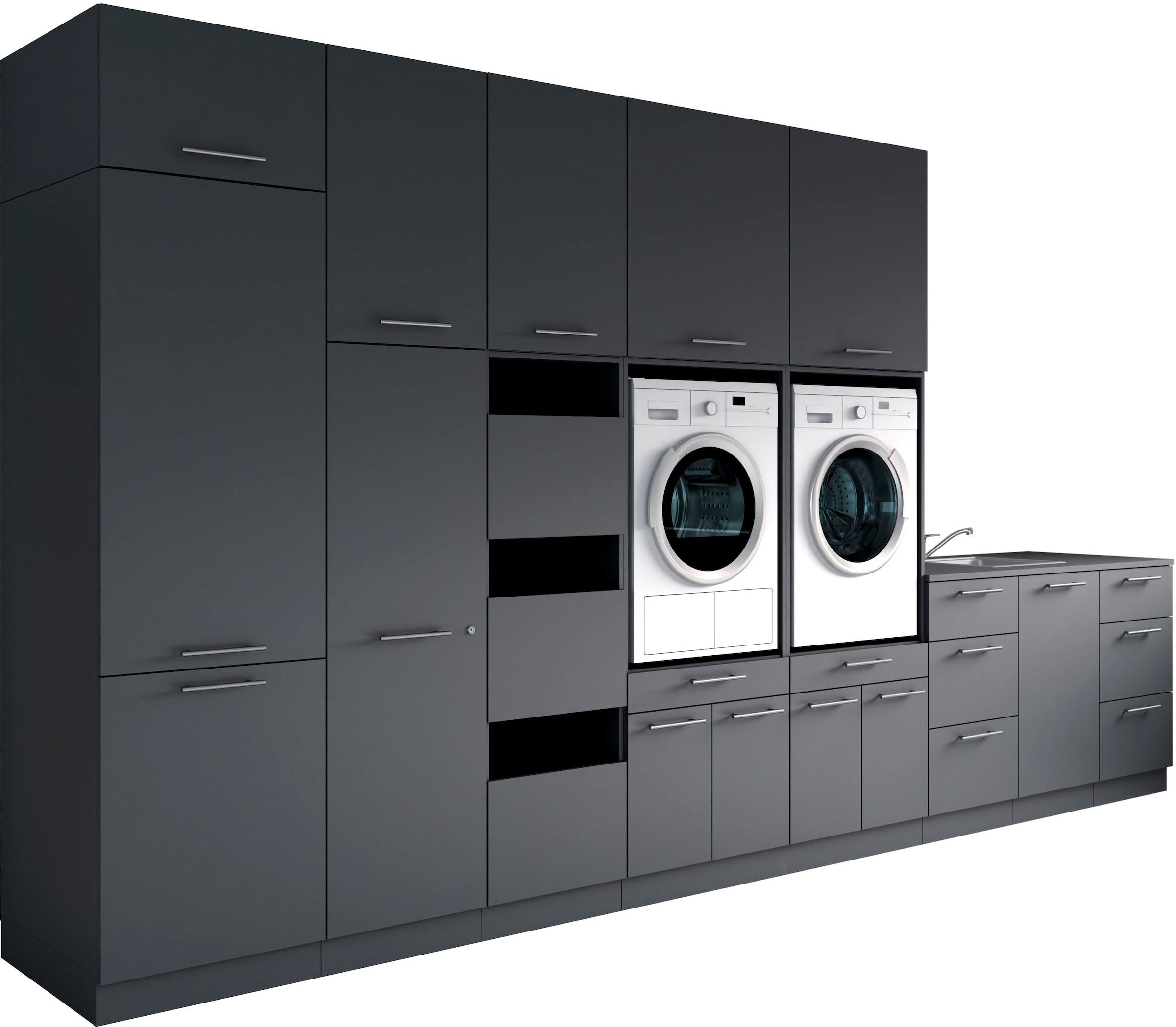 Laundreezy Mehrzweckschrank-Set »Laundreezy, 12-tlg. Mehrzweckschrank-Set B/H/T 445/238/68 cm« 12 Stk. tlg.