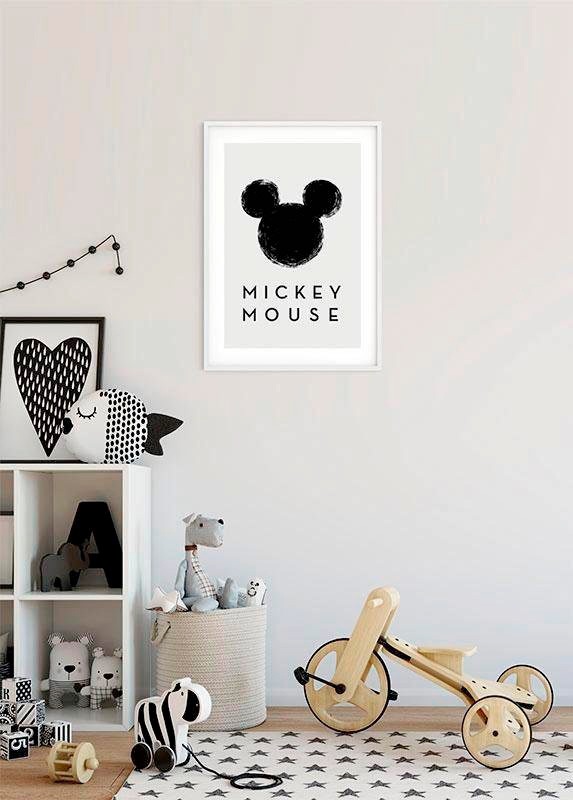 Komar Bild »Mickey Mouse Silhouette«, Disney, (1 St.), Wandbild zur Dekoration im Kinderzimmer - ohne Rahmen