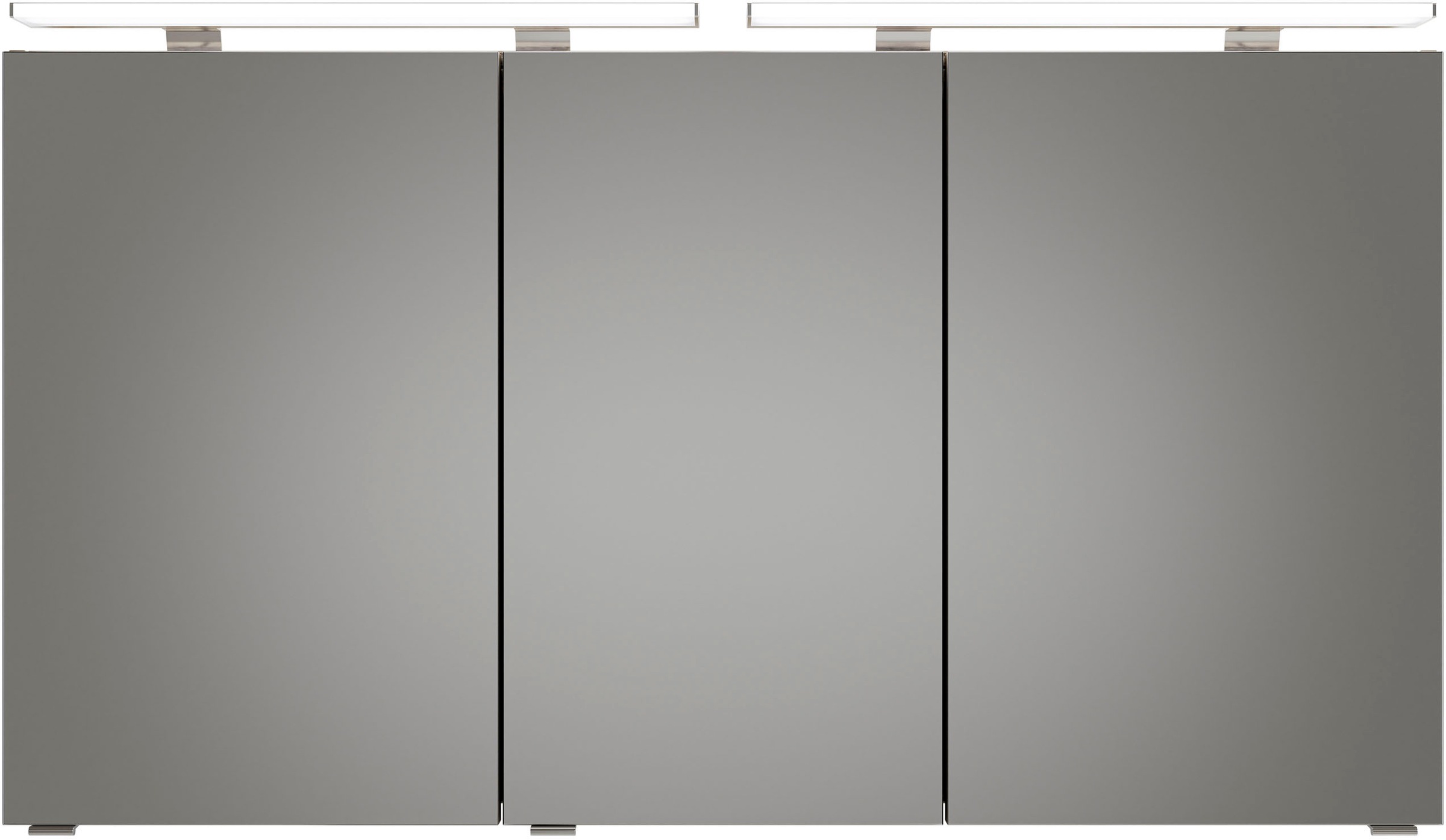 Saphir Badmöbel-Set »Serie 6025 2-teilig Mineralmarmor-Waschtisch mit LED-Spiegelschrank«, (2 St.), Waschplatz 132cm breit, 4 Schubladen, 2 Spiegel-Türen, inkl Türdämpfer