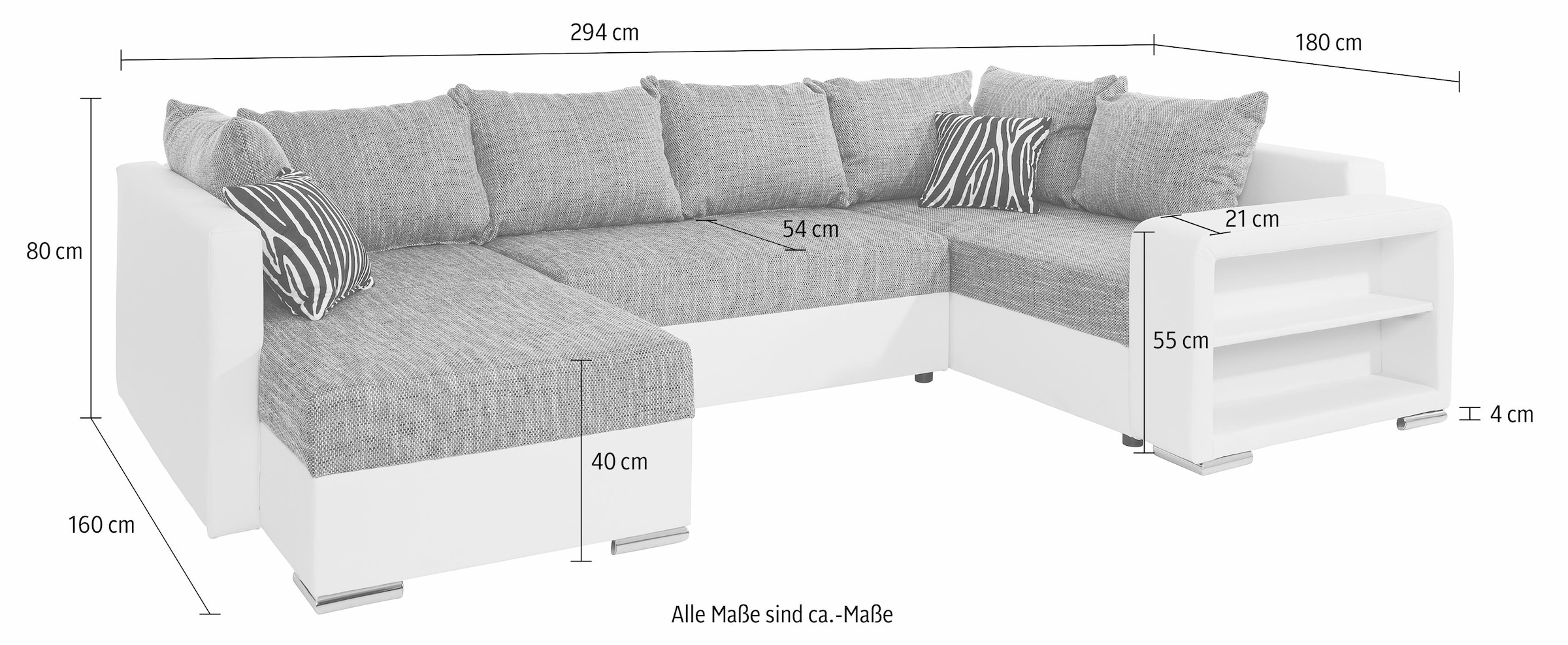 COLLECTION AB Wohnlandschaft »John«, mit mit Federkern online Bettfunktion, kaufen wahlweise