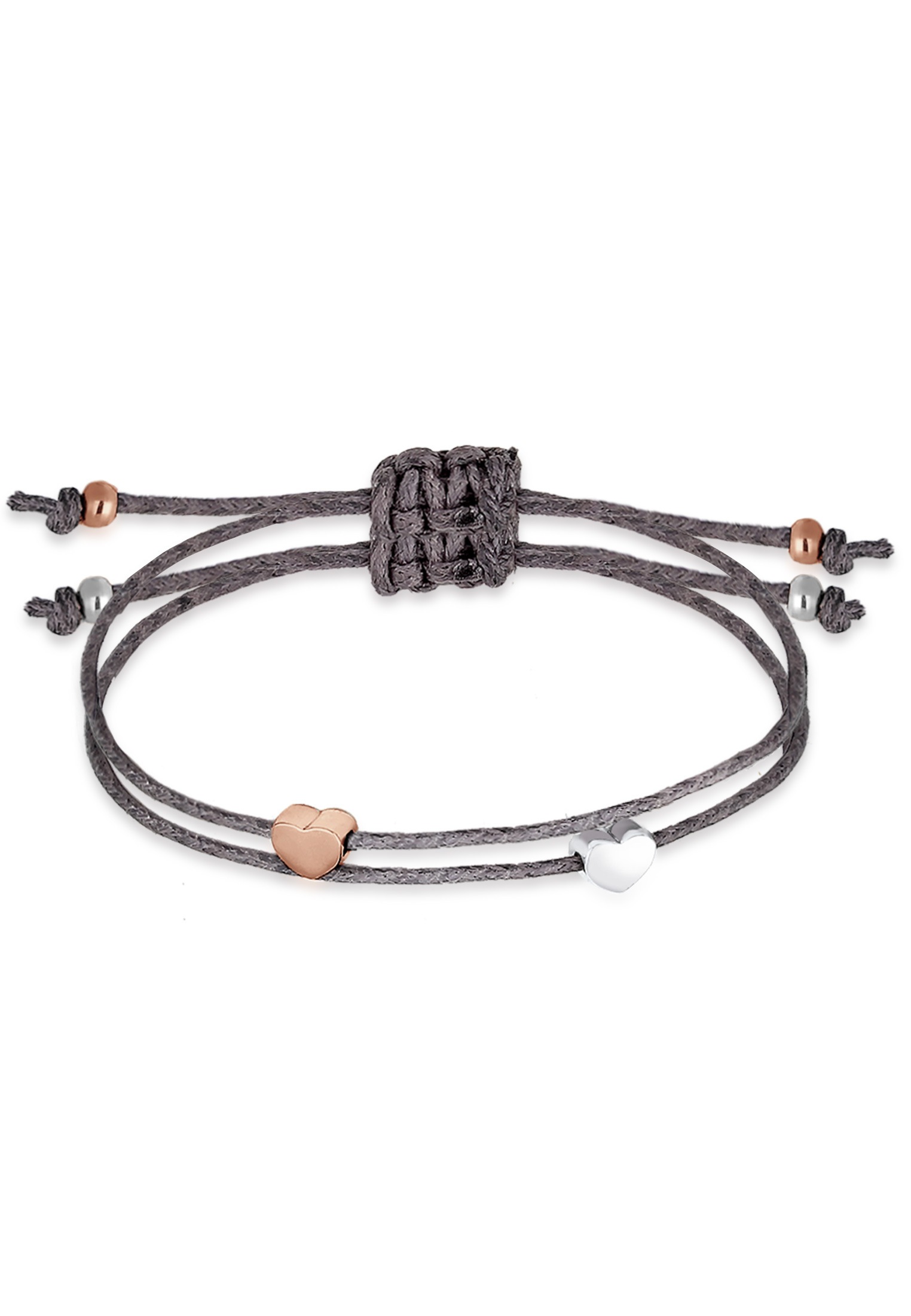 Elli Armband »Set Herz Liebe Bi-Color Freundschaft Silber«