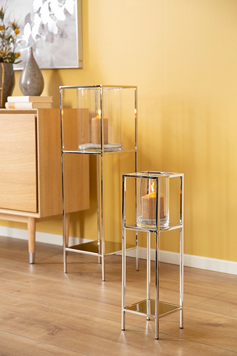 2. Bild von Fink Windlicht »LEXA, Weihnachtsdeko«, (1 St.), aus Edelstahl und Glas