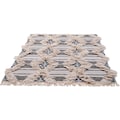 TOM TAILOR Teppich »Cozy Kelim«, rechteckig, 5 mm Höhe, handgewebt, mit Fransen, Boho-Style, ideal im Wohnzimmer & Schlafzimmer