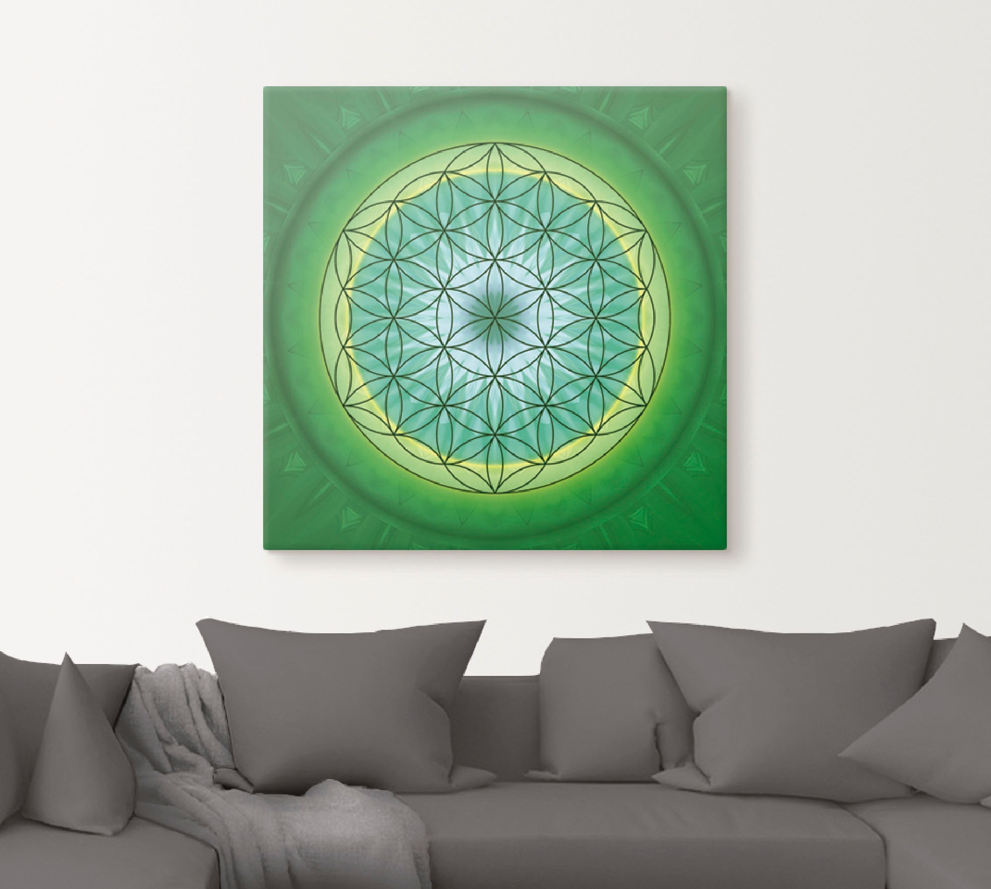 Artland Leinwandbild »Blume des Lebens 3«, Muster, (1 St.), auf Keilrahmen günstig online kaufen