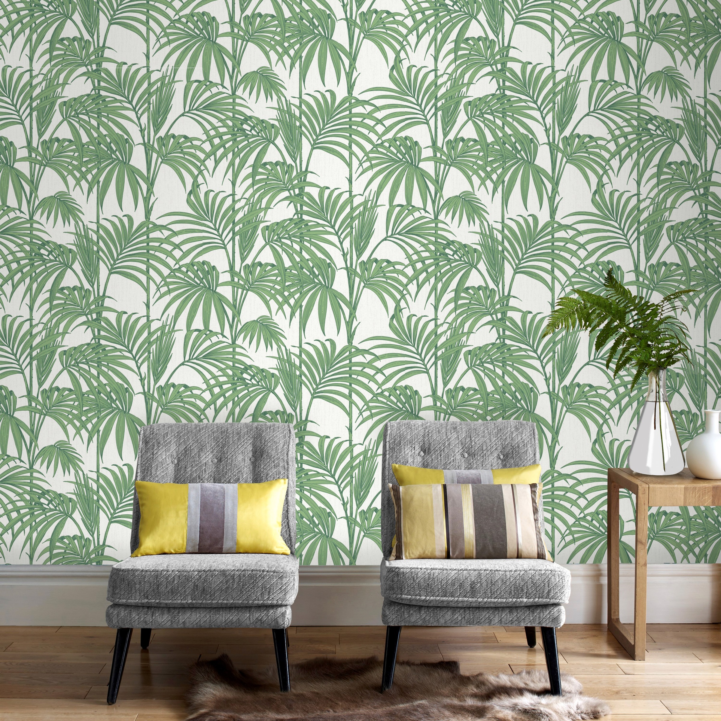 Boutique Vliestapete »Honolulu Palm Green«, animal print, Honolulu Grün 1000x52cm