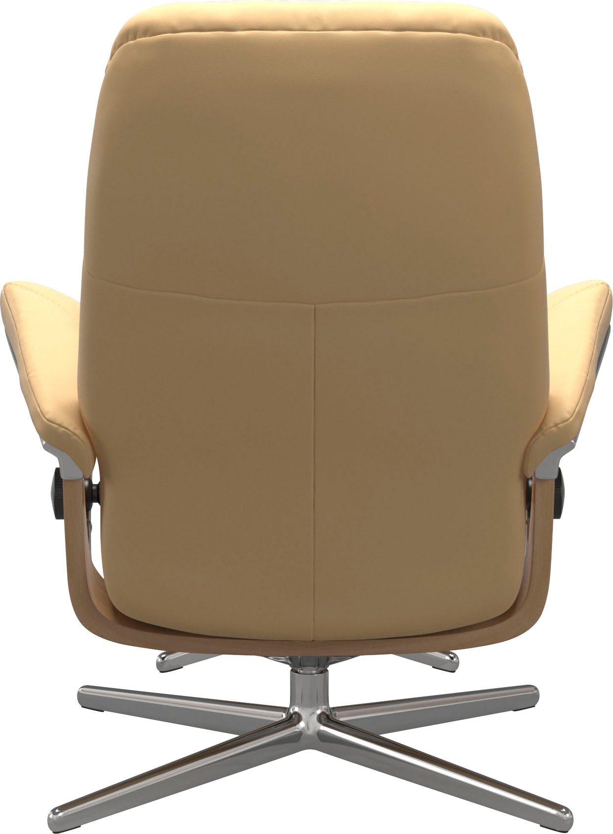 Stressless® Relaxsessel »Consul«, (Set, Relaxsessel mit Hocker), mit Hocker, mit Cross Base, Größe S, M & L, Holzakzent Eiche
