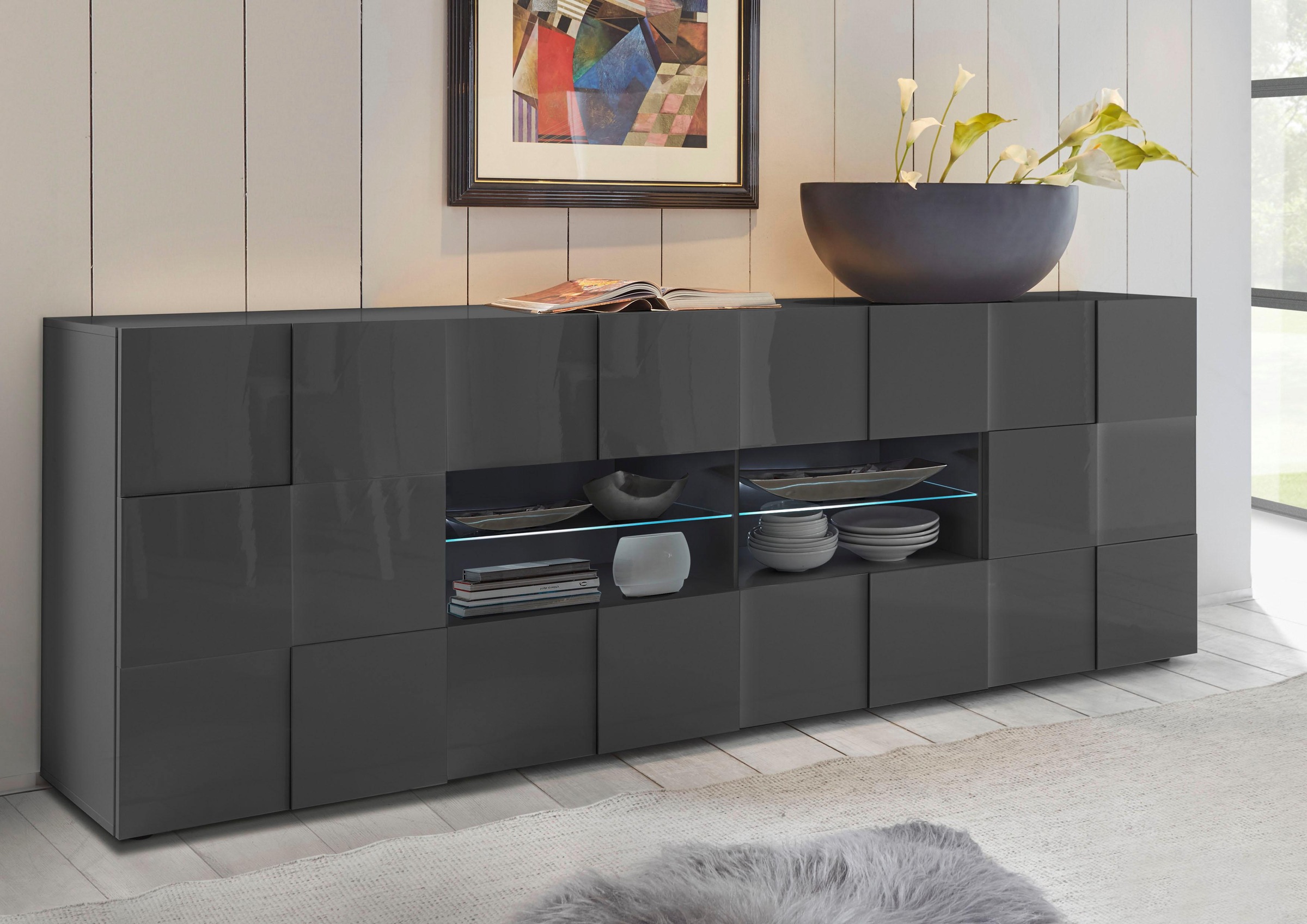 INOSIGN Sideboard »Dama Breite 241, Kommode 2 Türen u. 4 Schubkästen, Anric günstig online kaufen