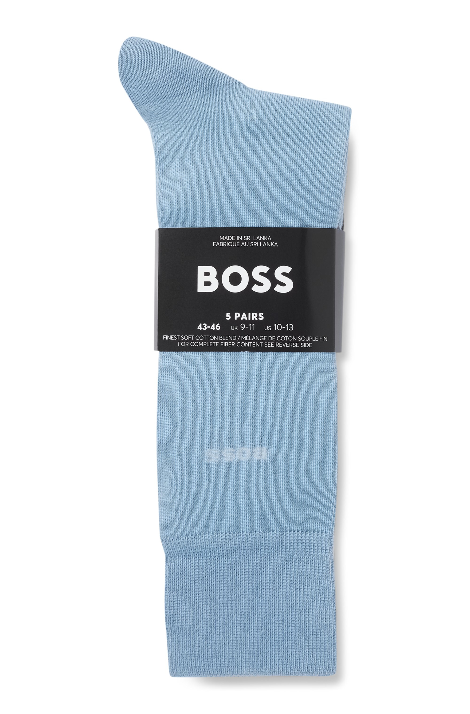 BOSS Socken »5P Uni Color CC«, (5 Paar), in klassischer Unifarbe