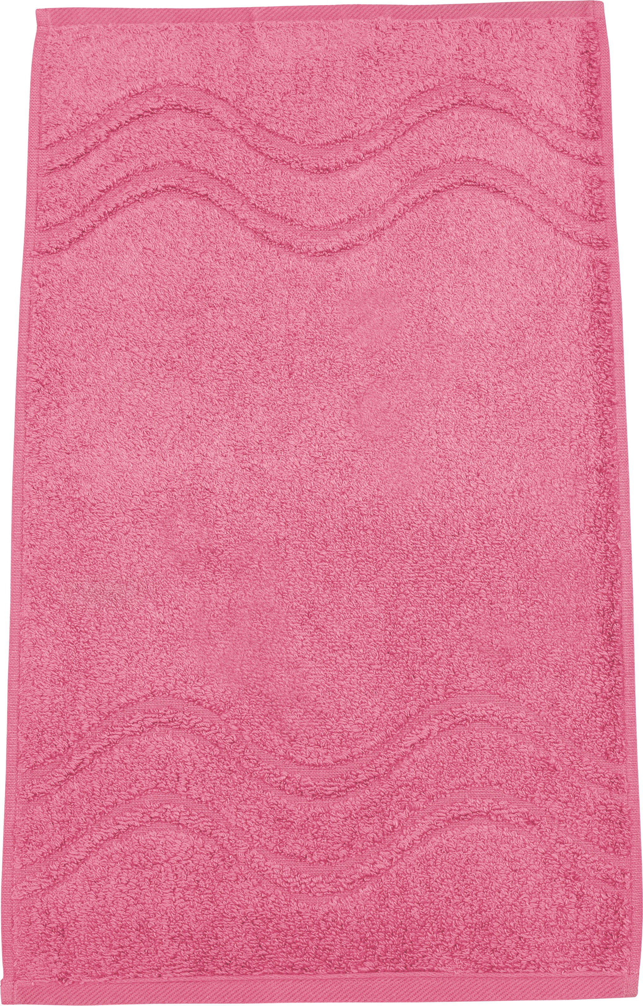 ROSS Gästehandtuch »Cashmere feeling«, (Packung, 6 St.), 100% Baumwolle, mit Wellen-Bordüre, große Farbauswahl