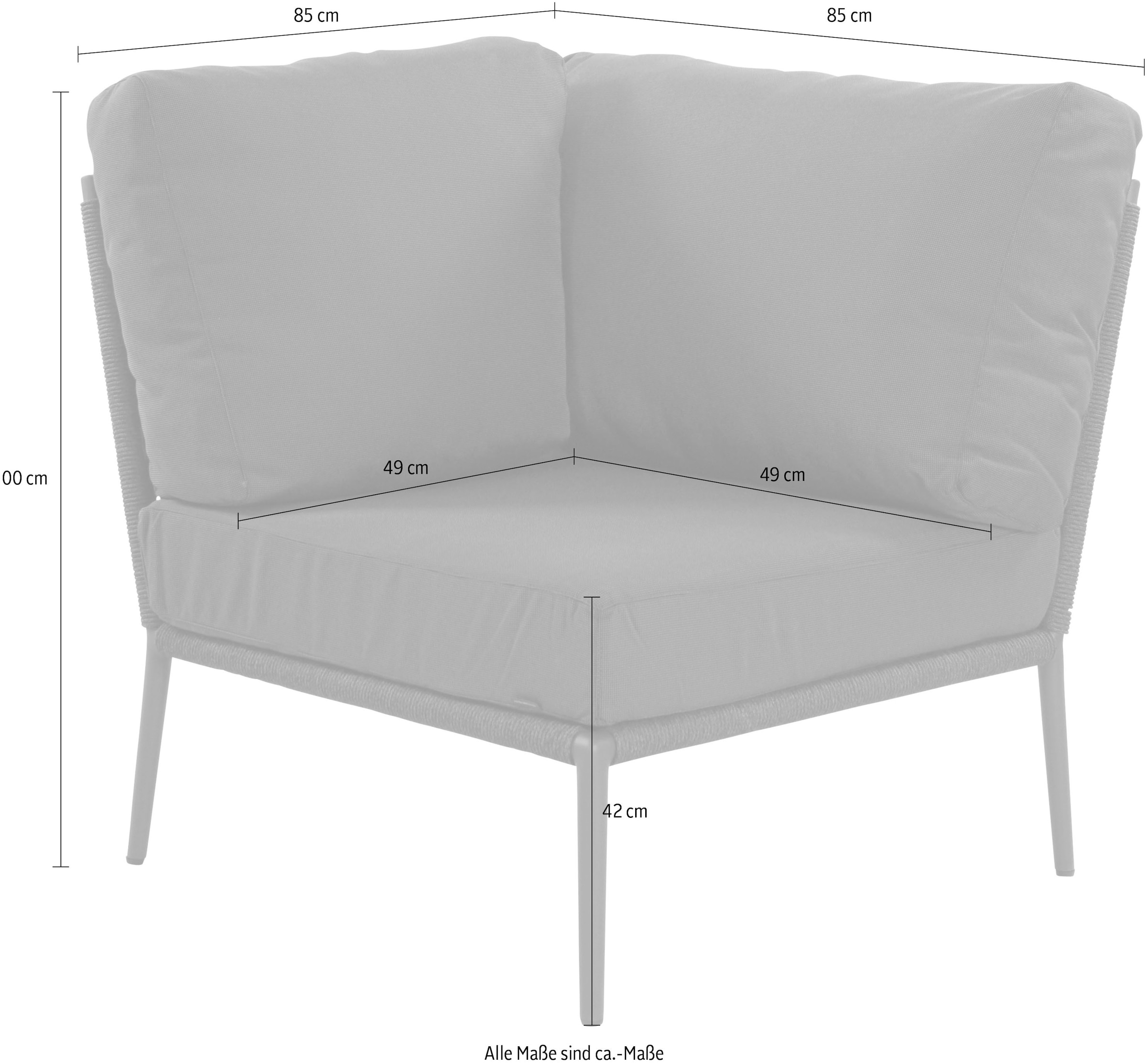 Musterring Sitzbank »Freilicht Ecke« 1 Stk. tlg. Perfekt für flexible Wohnlandschaften, kompakt mit 85 cm Breite