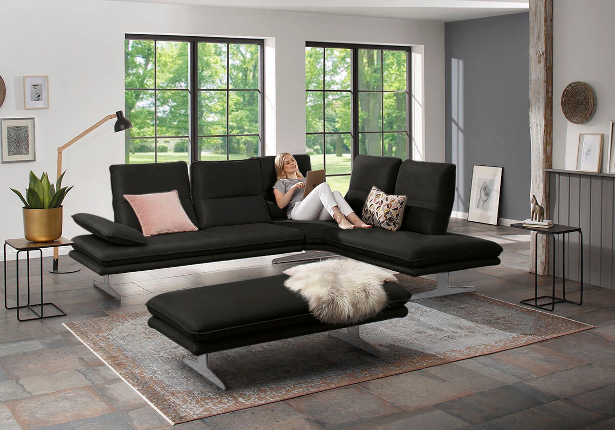 W.SCHILLIG Ecksofa »broadway, Designsofa, mit tollem Sitzkomfort, L-Form«, günstig online kaufen