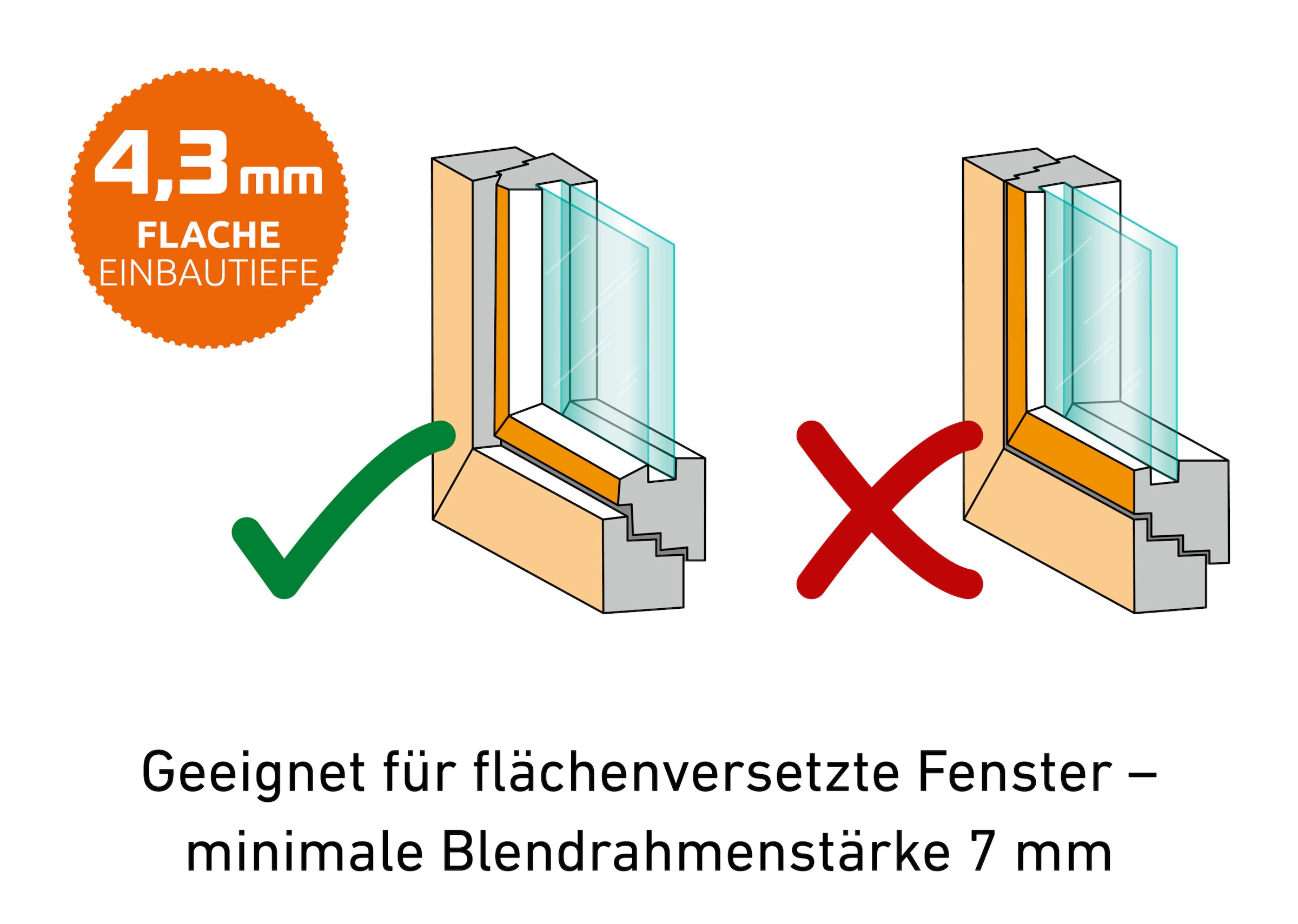 Windhager Insektenschutz-Fensterrahmen »Ultra Flat«, BxH: 100x120 cm