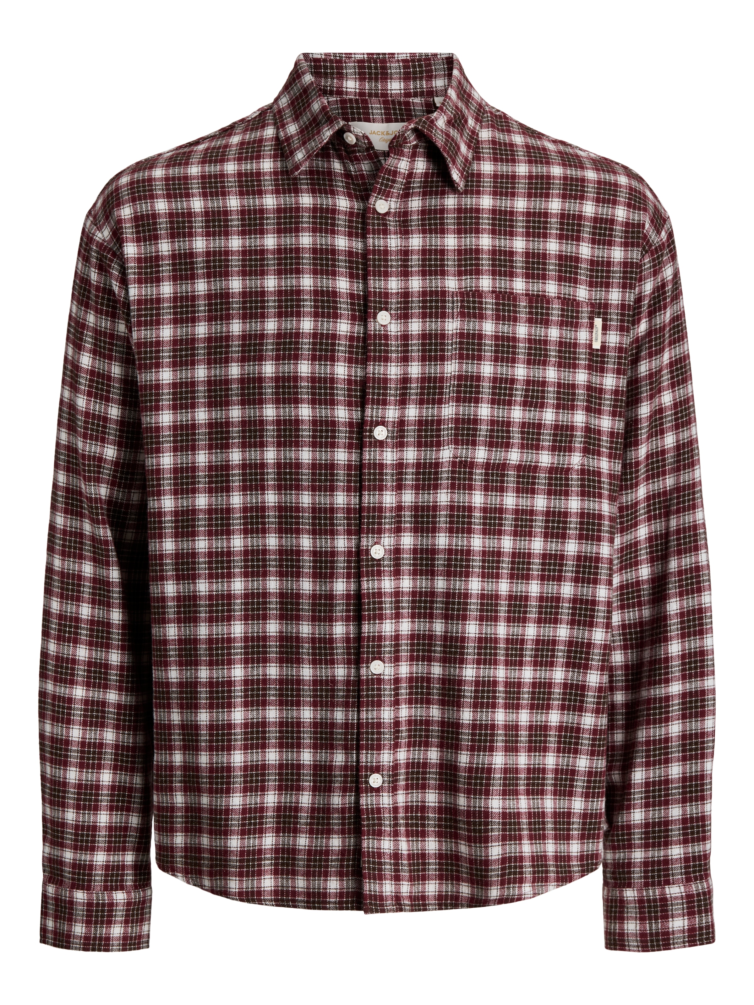 Jack & Jones Langarmhemd »JORFREDERIKSBERG FLANNEL SHIRT L/S« Baumwolle, regular fit