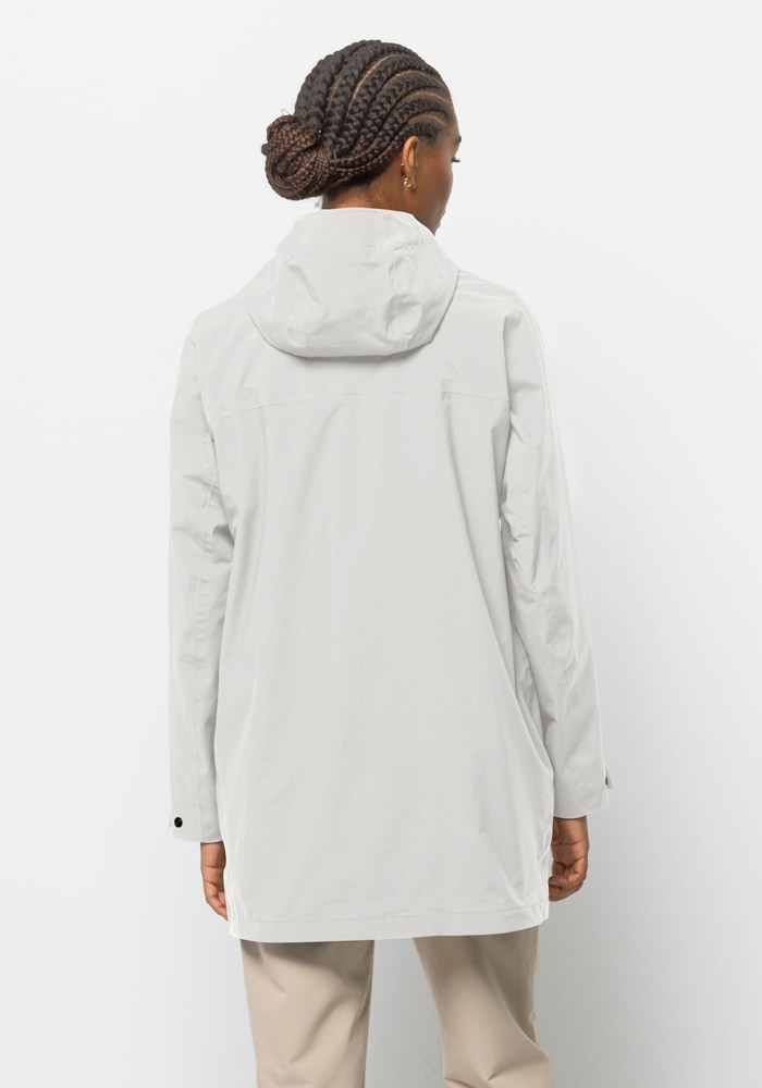Jack Wolfskin Langjacke »MAINKAI LONG JKT W«, mit Kapuze