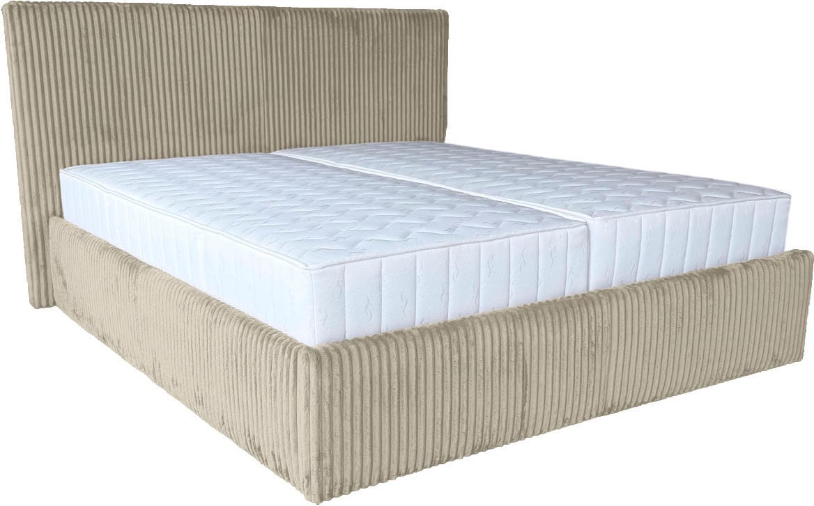 OTTO home Polsterbett »AVVRA in der Größe 180x200 cm, mit Breitcord bezogen« wahlweise mit Lattenrost und King-Matratze (28cm)