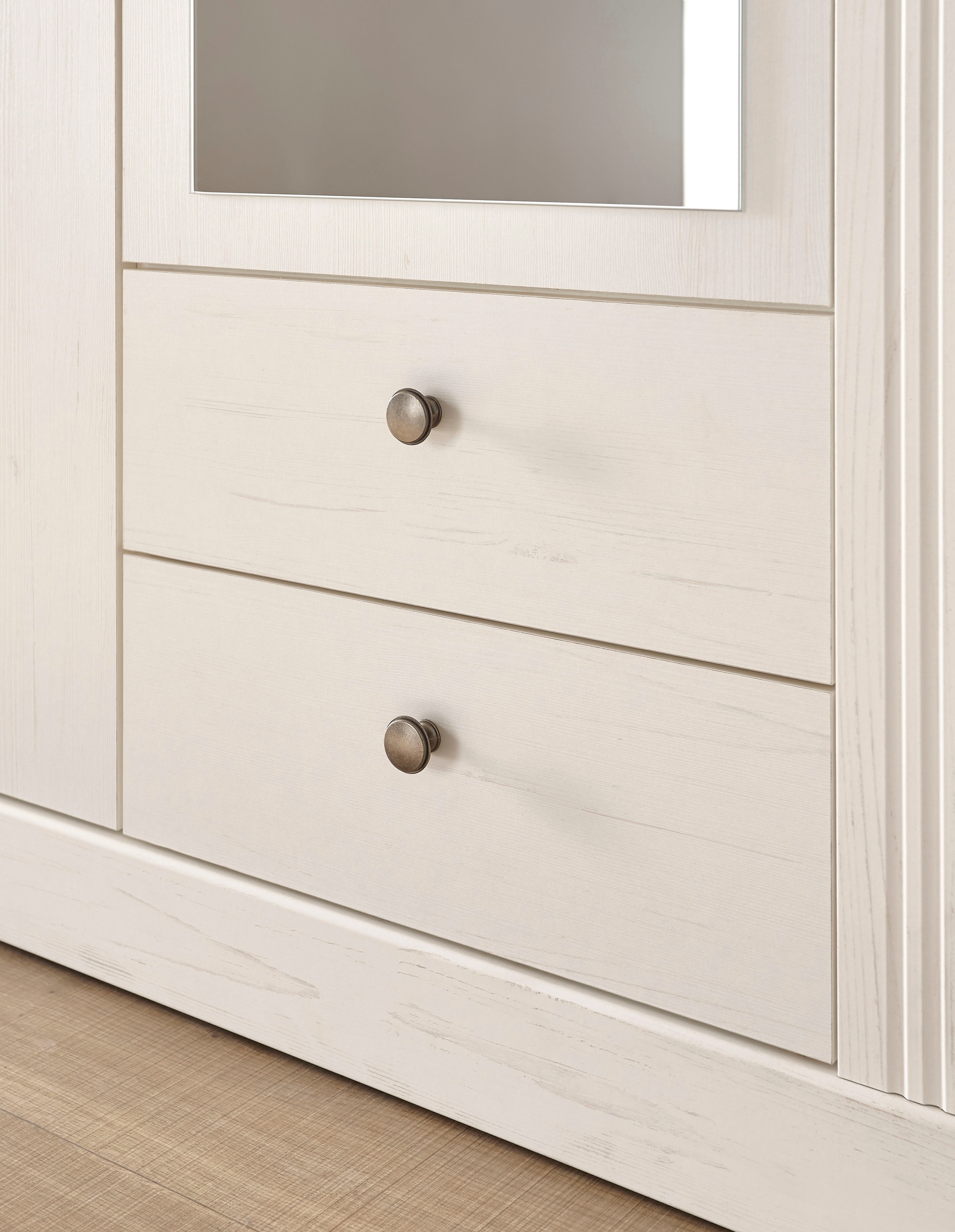 OTTO home Schlafzimmer-Set »Westminster« beinhaltet 1 Bett, Kleiderschrank 3-türig und 2 Nachtkommoden