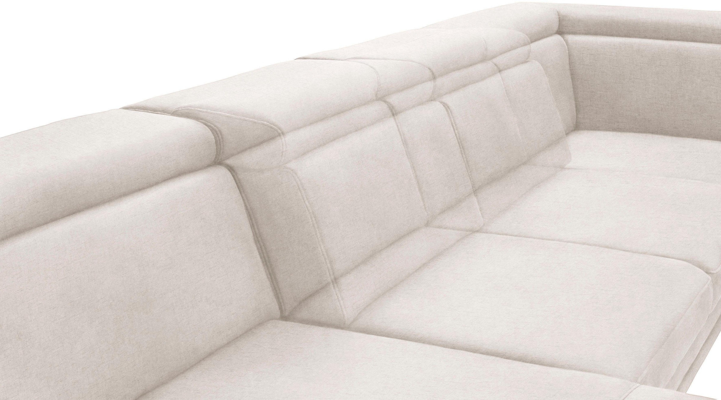 sit&more Wohnlandschaft »Scorpio U-Form«, inklusive Sitztiefenverstellung, mit Kopf- und Armteilverstellung