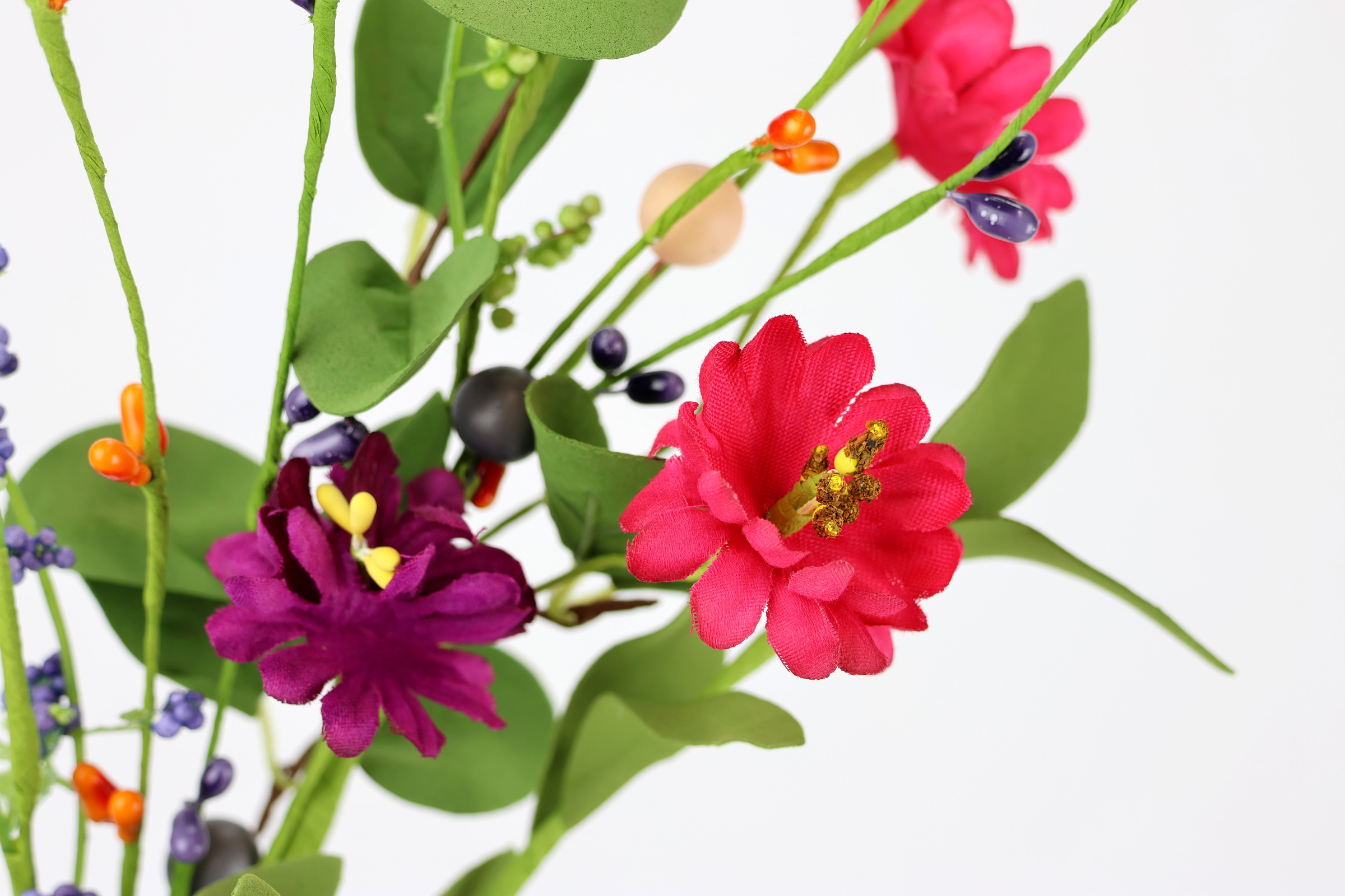I.GE.A. Kunstzweig »Künstlicher Blütenzweig«, 2erSet Kunstblume Margerite Gänseblümchen Zweig Dekozweig Einzelblume