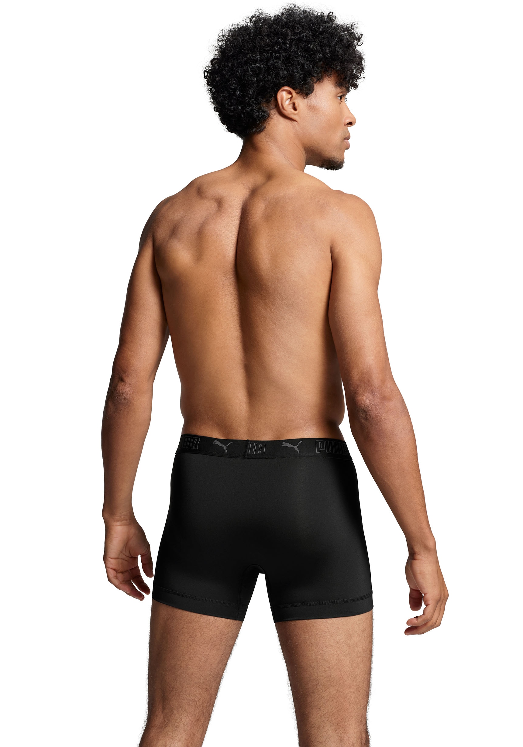 PUMA Boxershorts »PUMA MEN SPORT MICROFIBER BOXERS 2P«, (Packung, 2er Pack), mit Logo-Bund